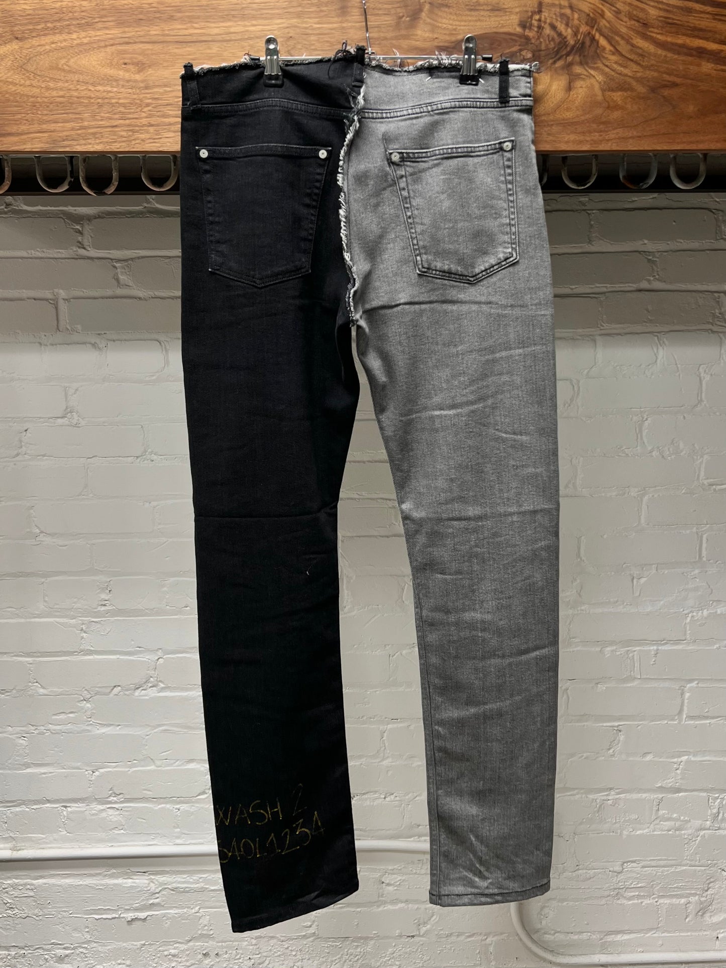 Maison Margiela Reconstructed Split Black/Grey Denim