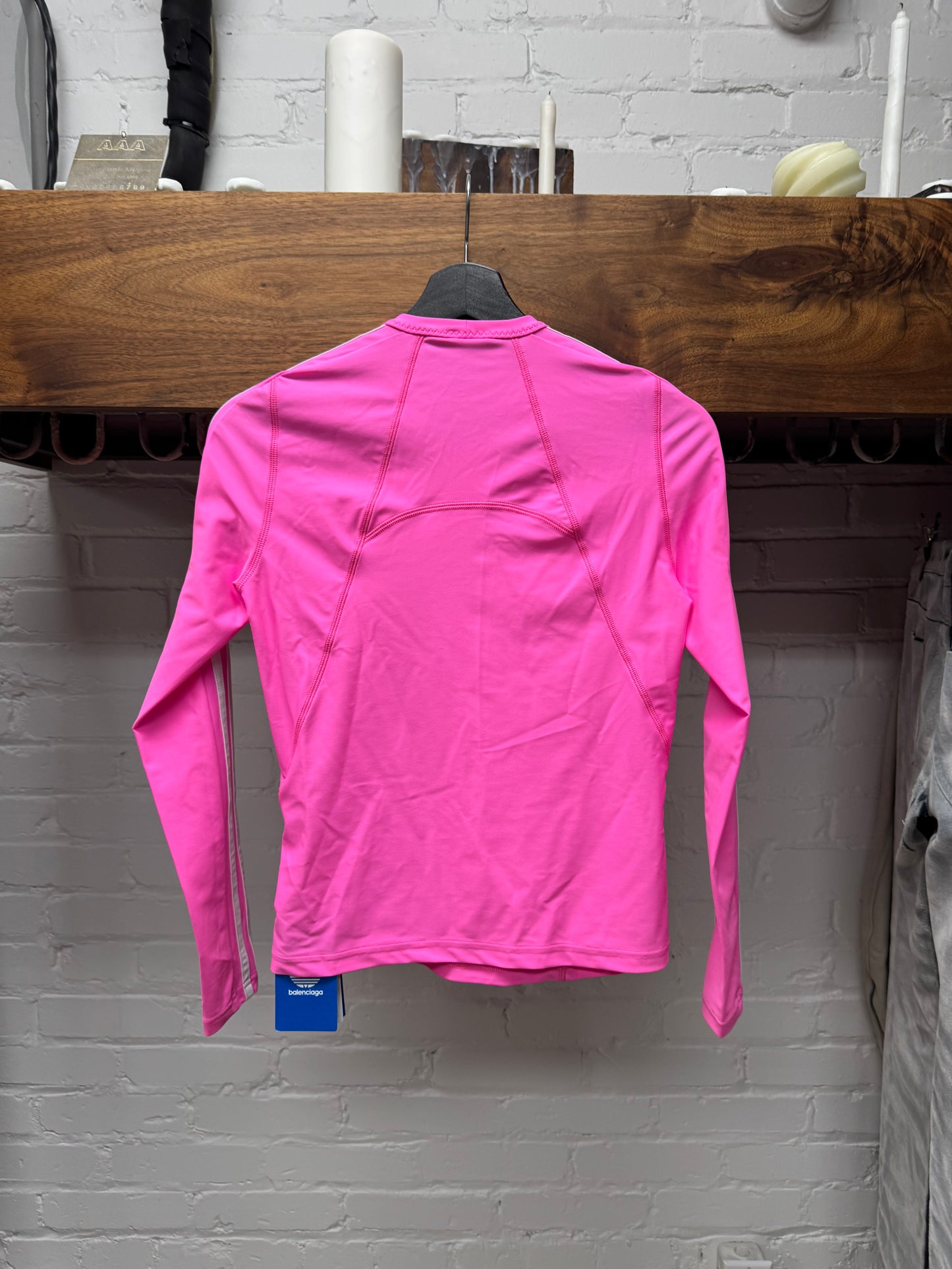 Balenciaga x Adidas Pink Athletic Long Sleeve Shirt