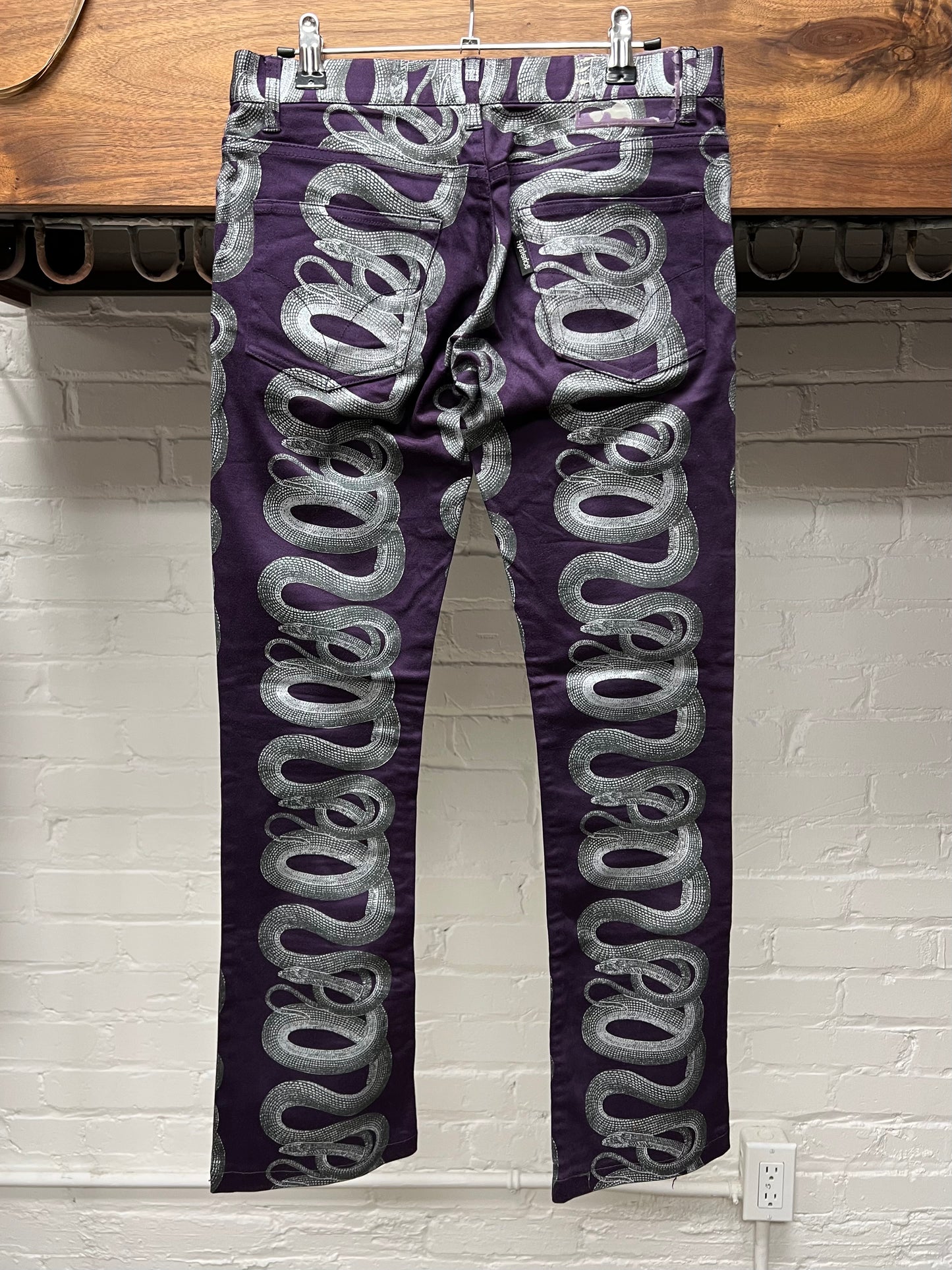 Hysteric Glamour Purple ‘Snake’ Skinny Denim