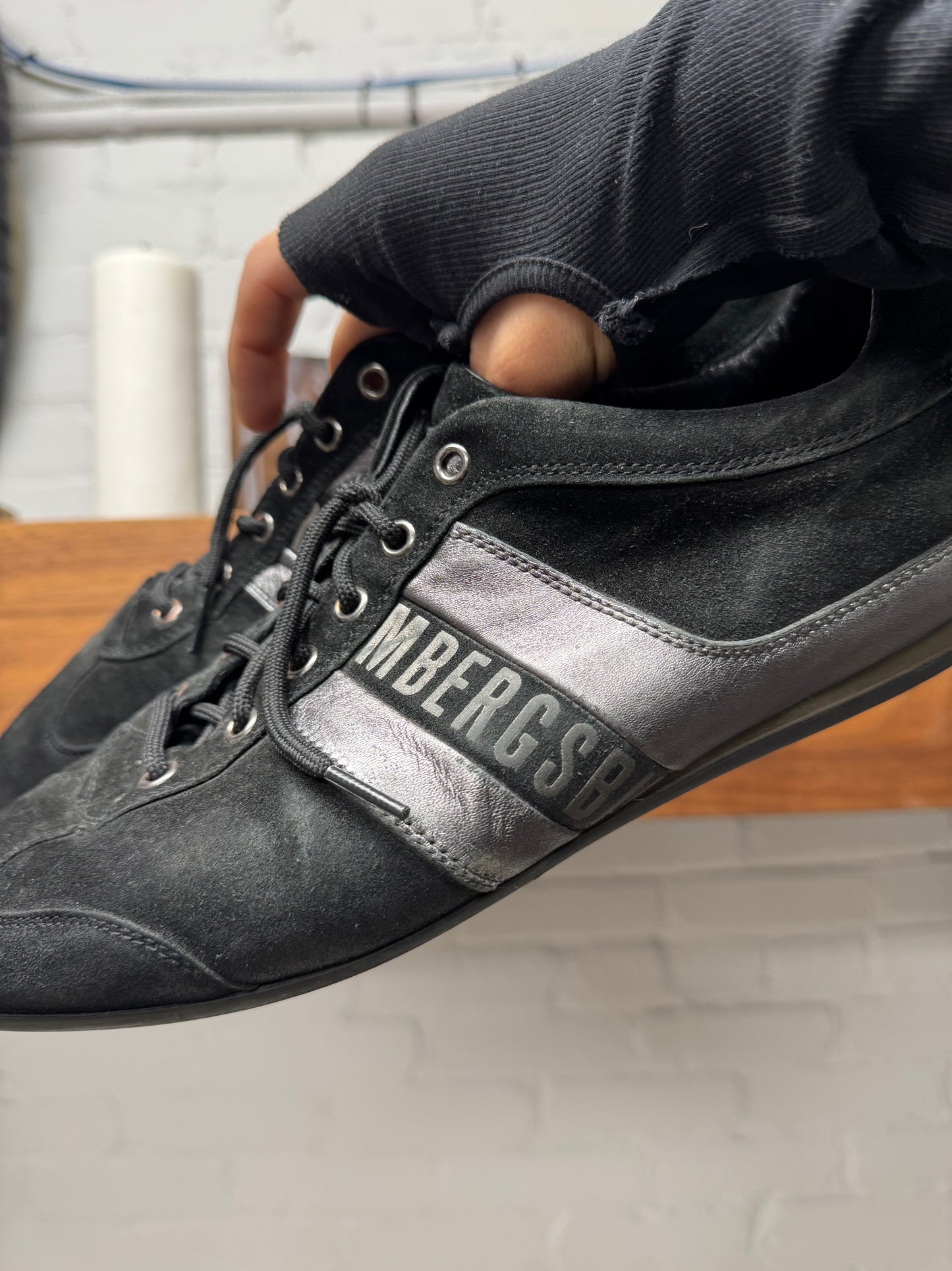 Dirk Bikkembergs Suede Low Top Soccer Sneakers
