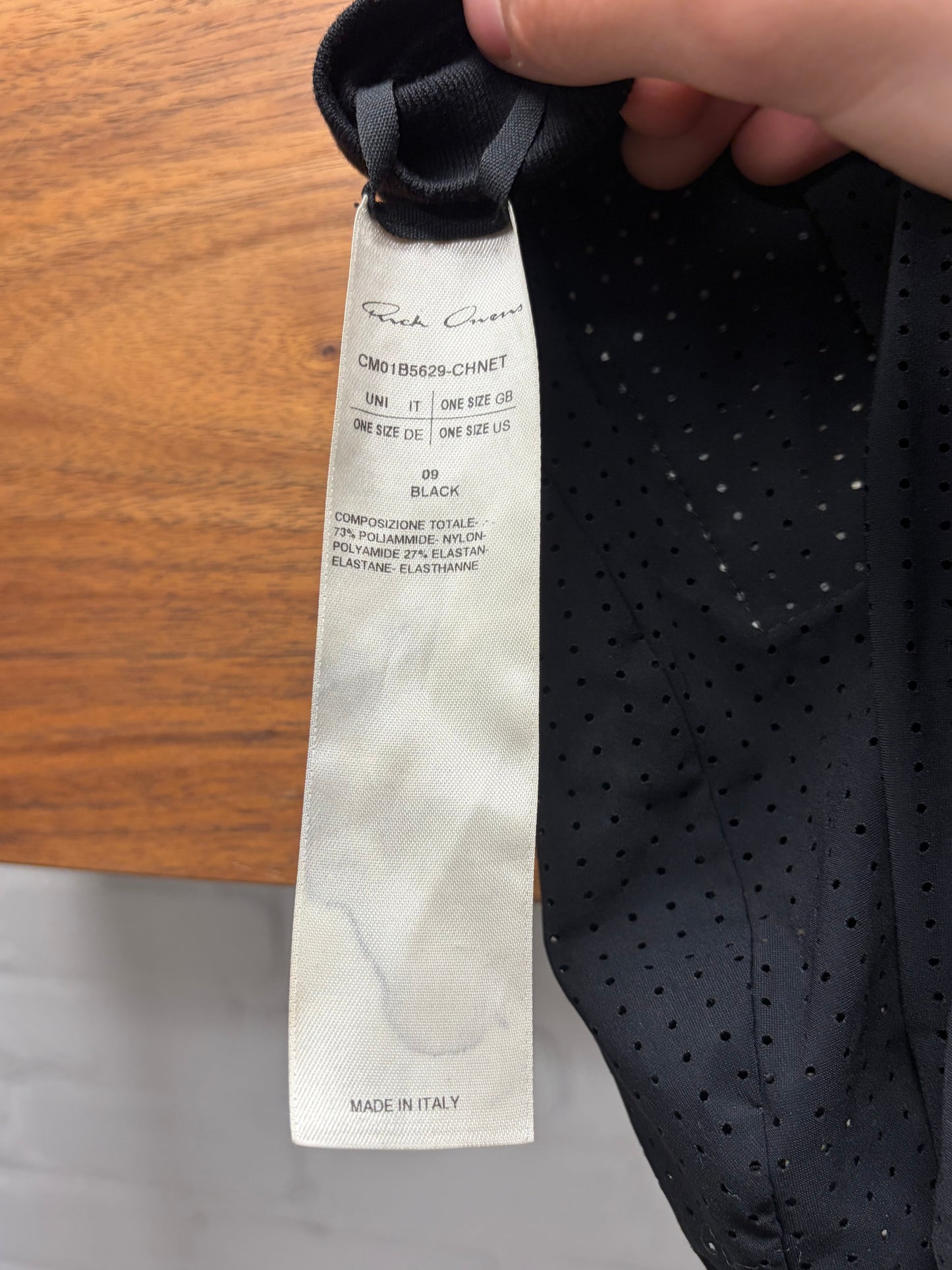 Rick Owens x Champion Pentagram Logo Black Balaclava/Ski Mask