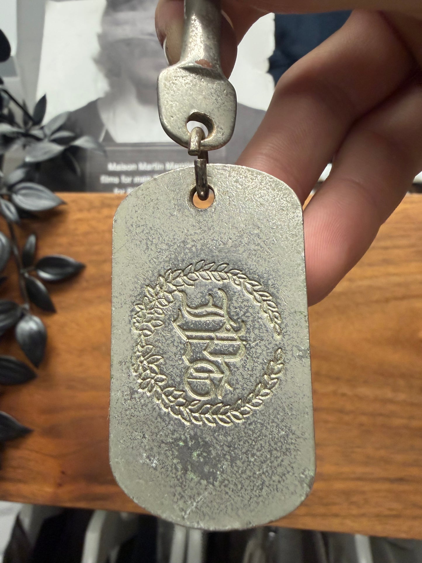 Vintage Jean Paul Gaultier Silver Dogtag Keychain + Quick Clip