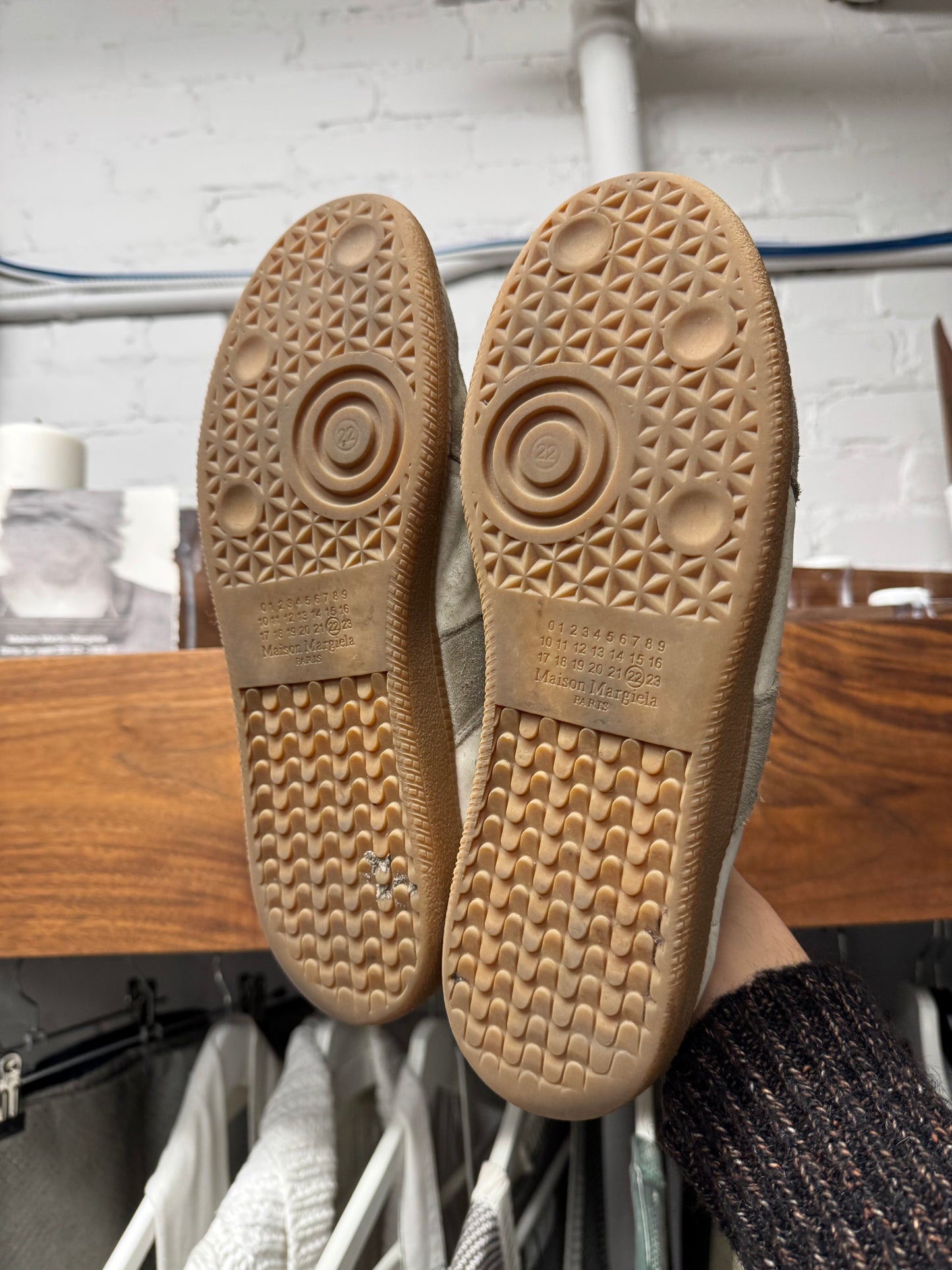 Maison Margiela ‘G.A.T.’ Low Top White Leather/Gum Sole Sneakers
