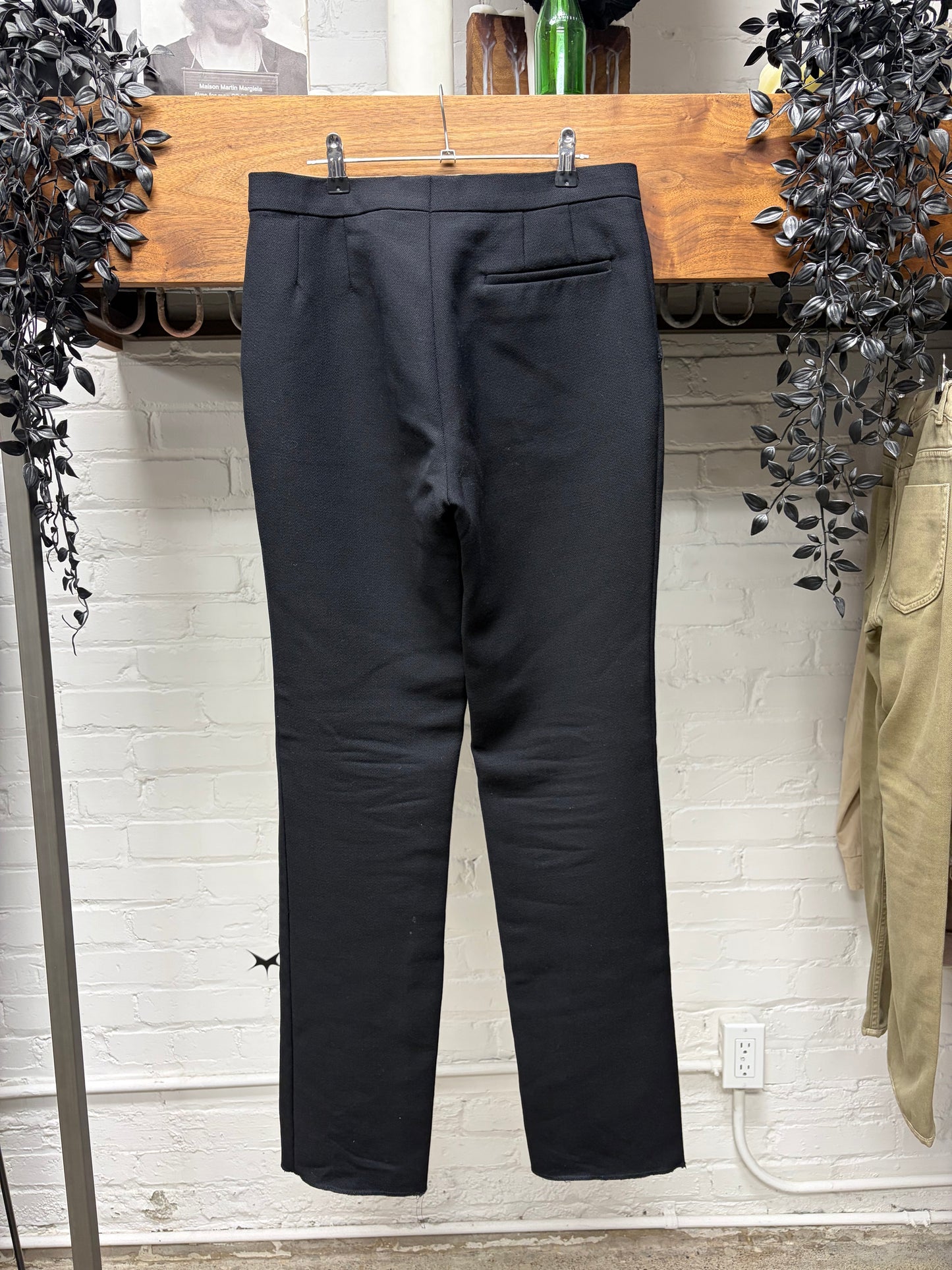 AW2020 Raf Simons Slim Cut Black Cotton Formal Trousers