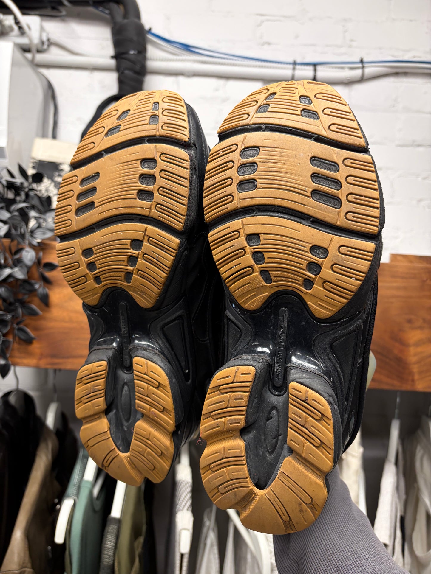 Raf Simons Ozweegos V1 Black/Gum Sole Low Top Sneakers