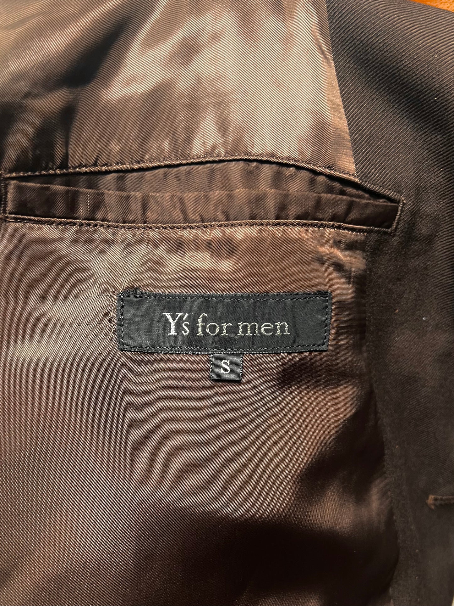 90s Yohji Yamamoto ‘Y’s for Men’ Brown ‘Exposed Button’ Blazer