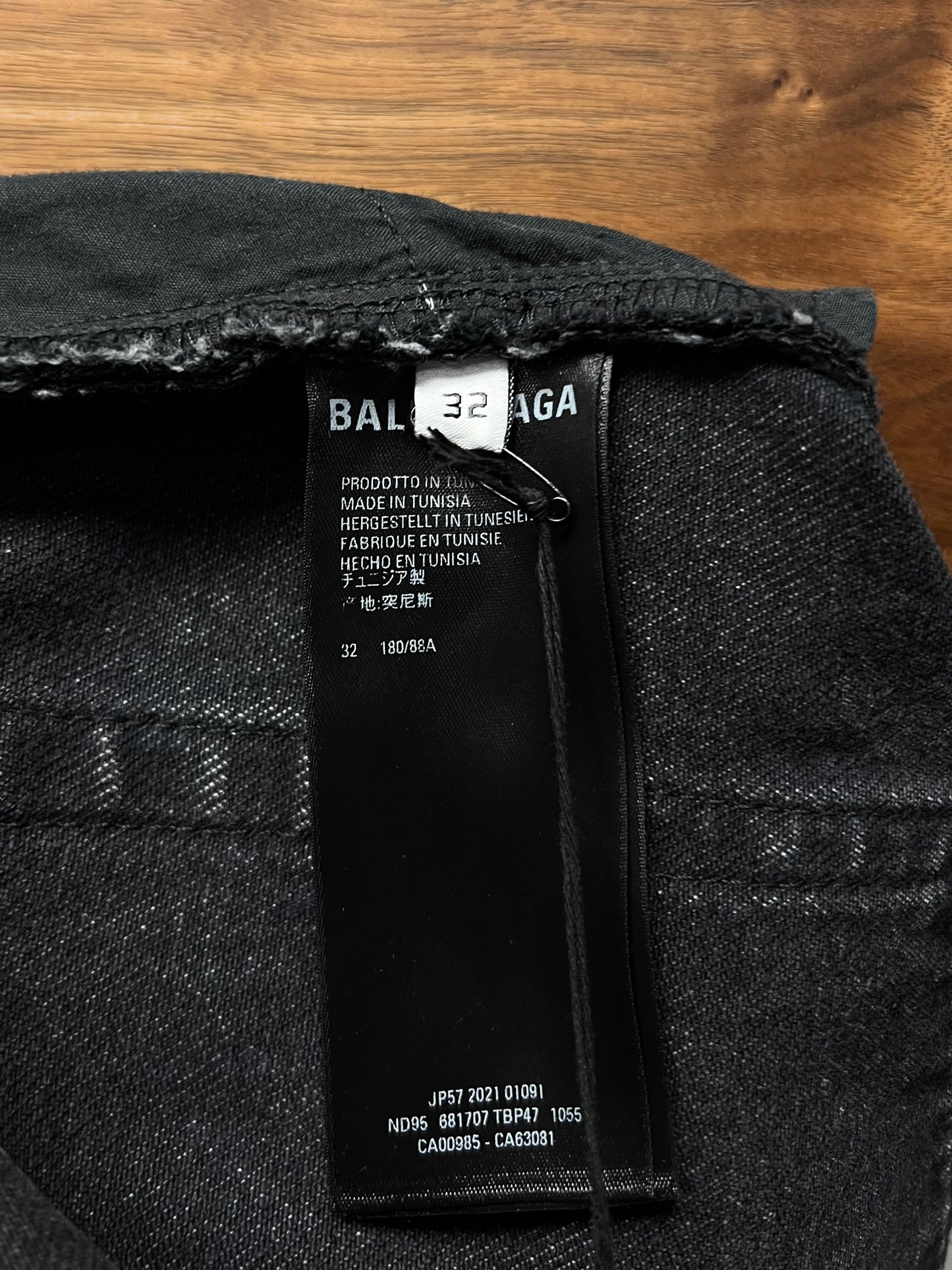 2021 Balenciaga ‘Washed Grey’ Organic Twill Denim