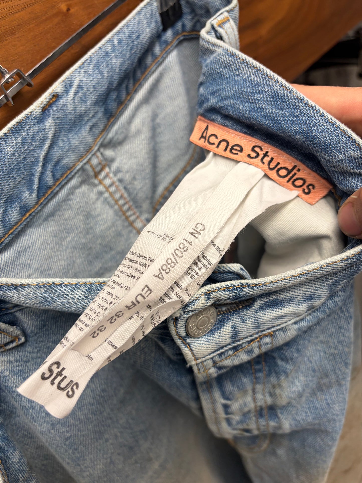 Acne Studios ‘Super Baggy’ Blue Paint Splatter Denim