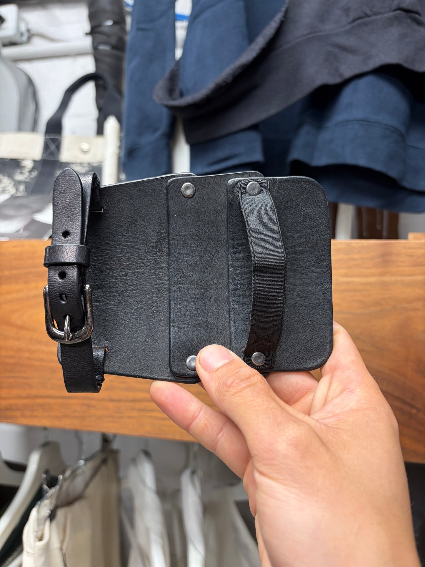 Neil Barrett ‘Armour Plating’ 3 Tiered Leather Bracelet