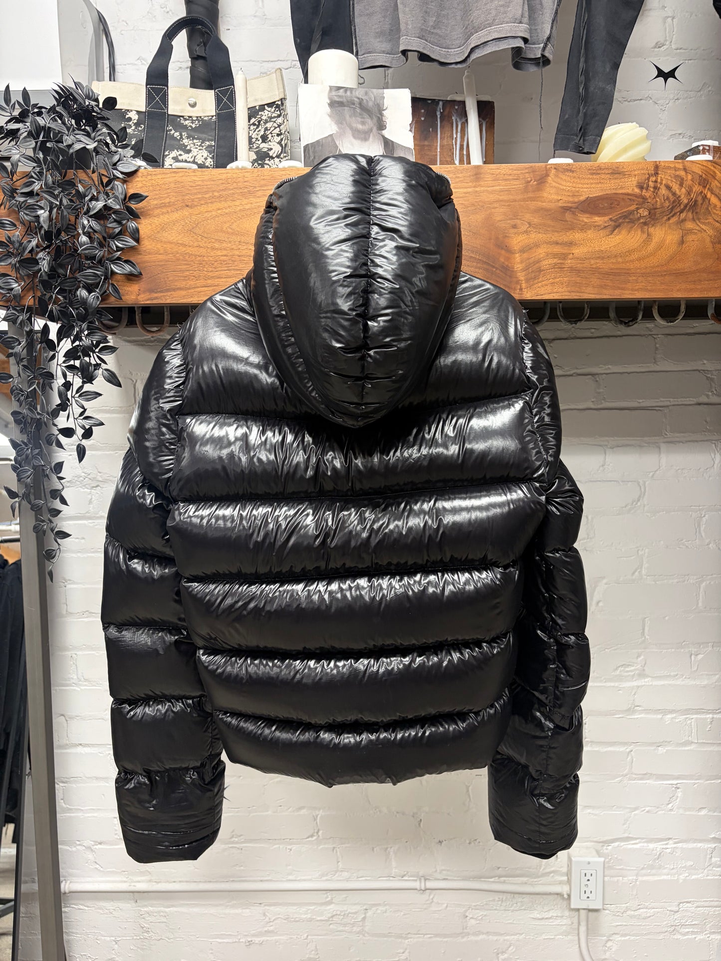 AW2024 Rick Owens ‘Porterville’ Full-Zip Black ‘Gimp’ Down Filled Puffer Jacket