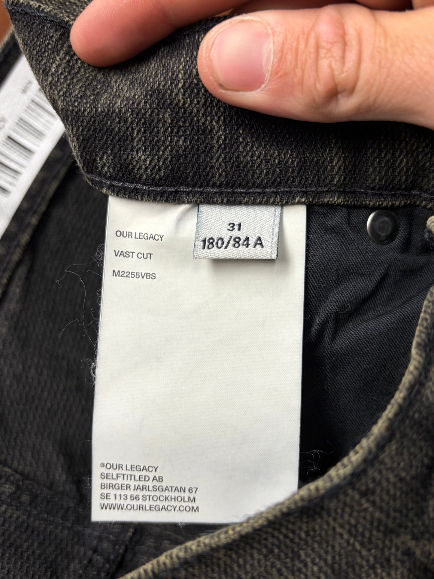 Our Legacy ‘Vast Cut’ Murky Green Denim