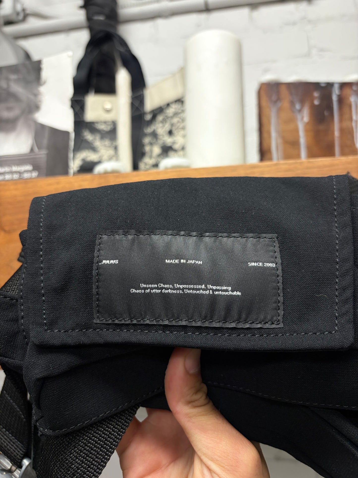 SS2020 Julius Black ‘Cargo Holster’ Adjustable Sling Bag