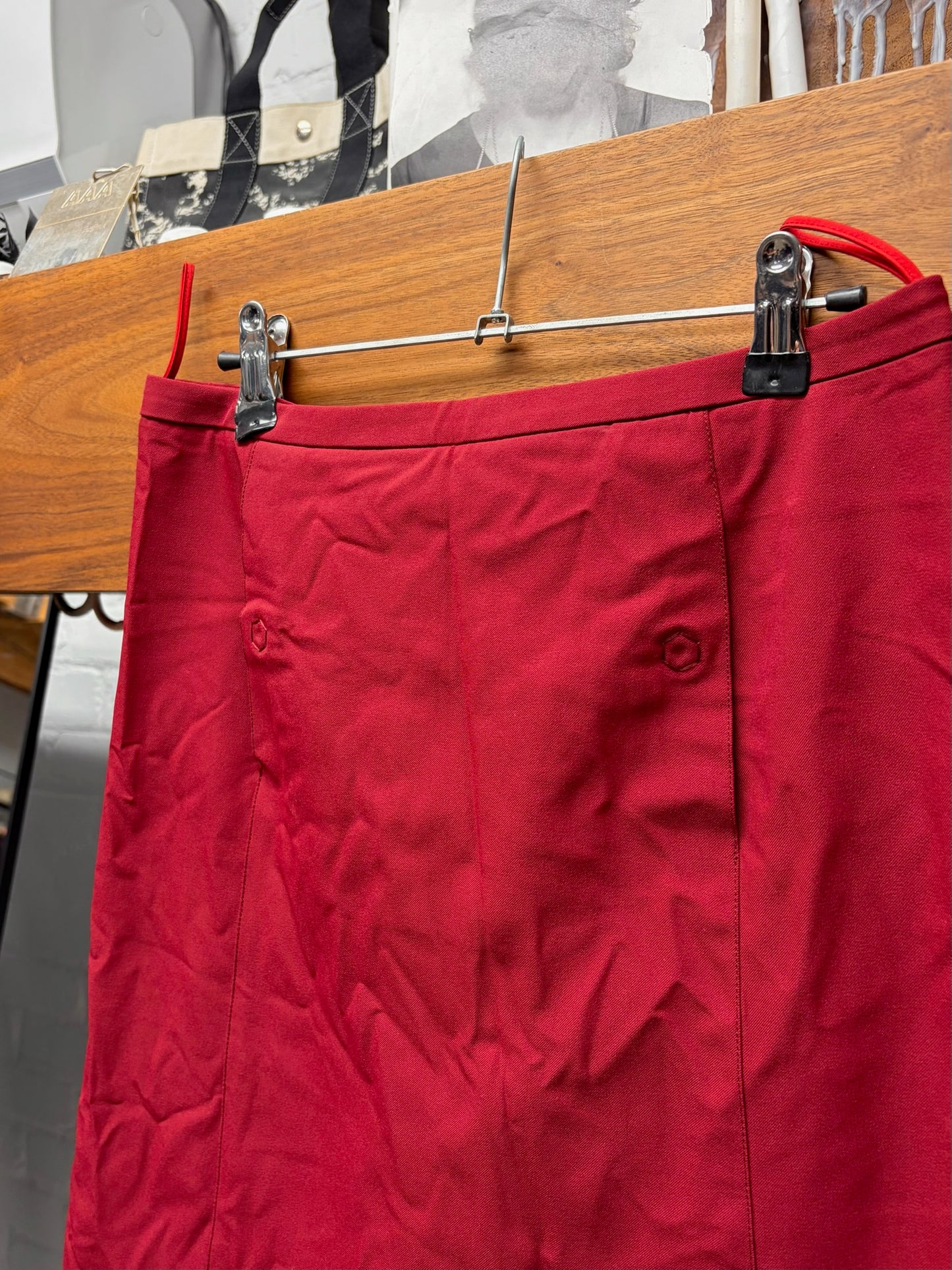 Prada Sport Black Mid Length Belted Cotton Skirt