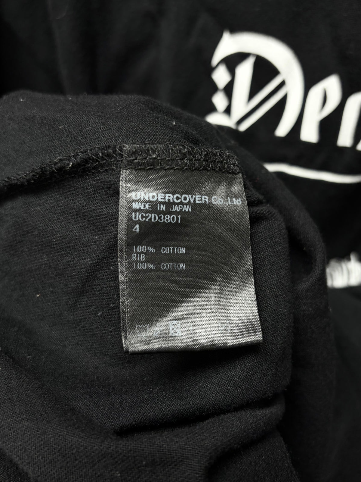 SS2019 Undercover ‘Dead Souls’ Black Feather Graphic T-Shirt