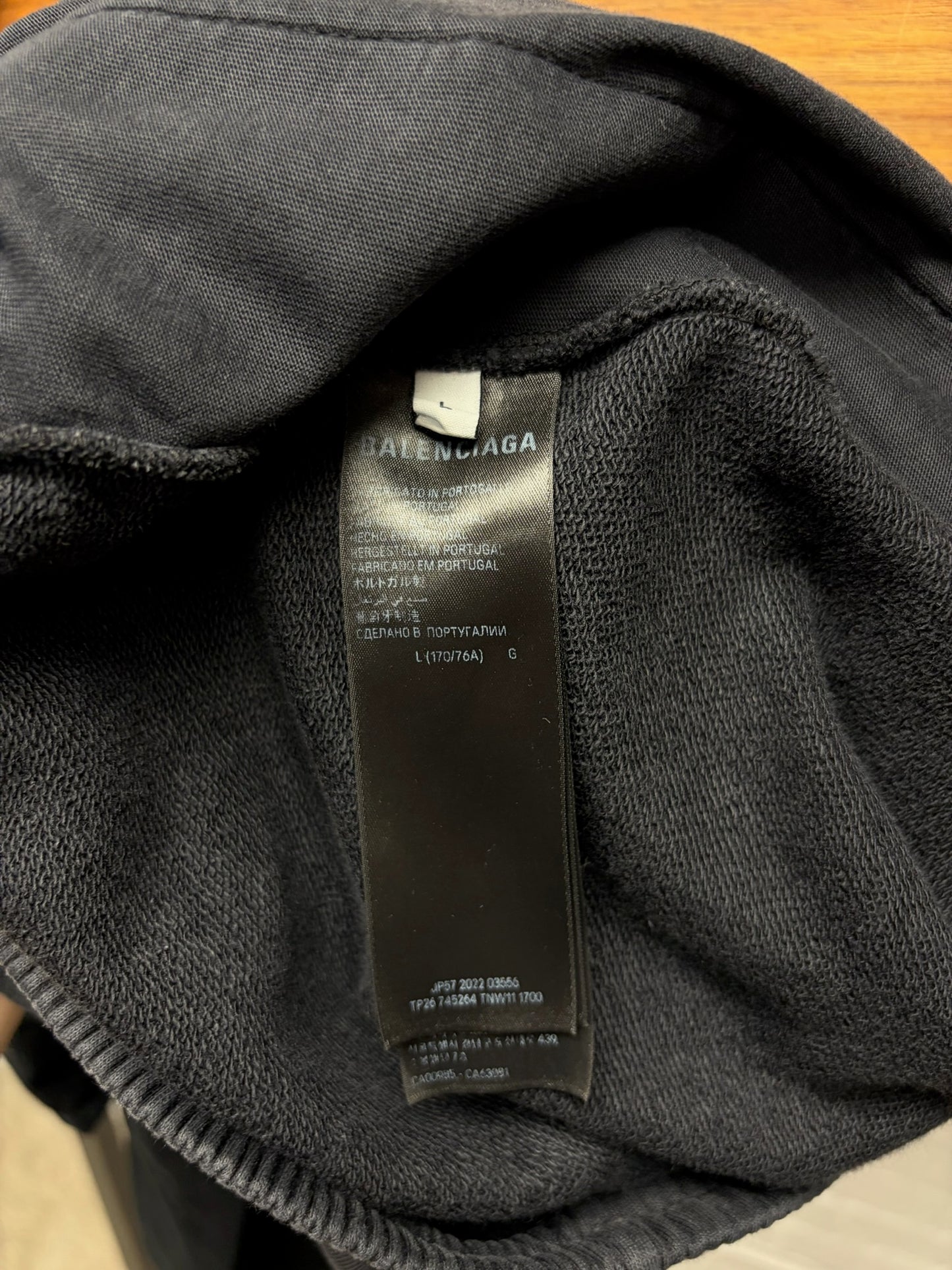 AW2023 Balenciaga ‘Mudshow’ Hybrid Wide Leg Black Sweatpants/Denim