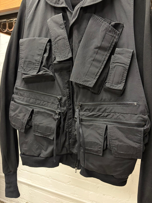 AW2018 Julius Layered Tactical Black Cargo Jacket