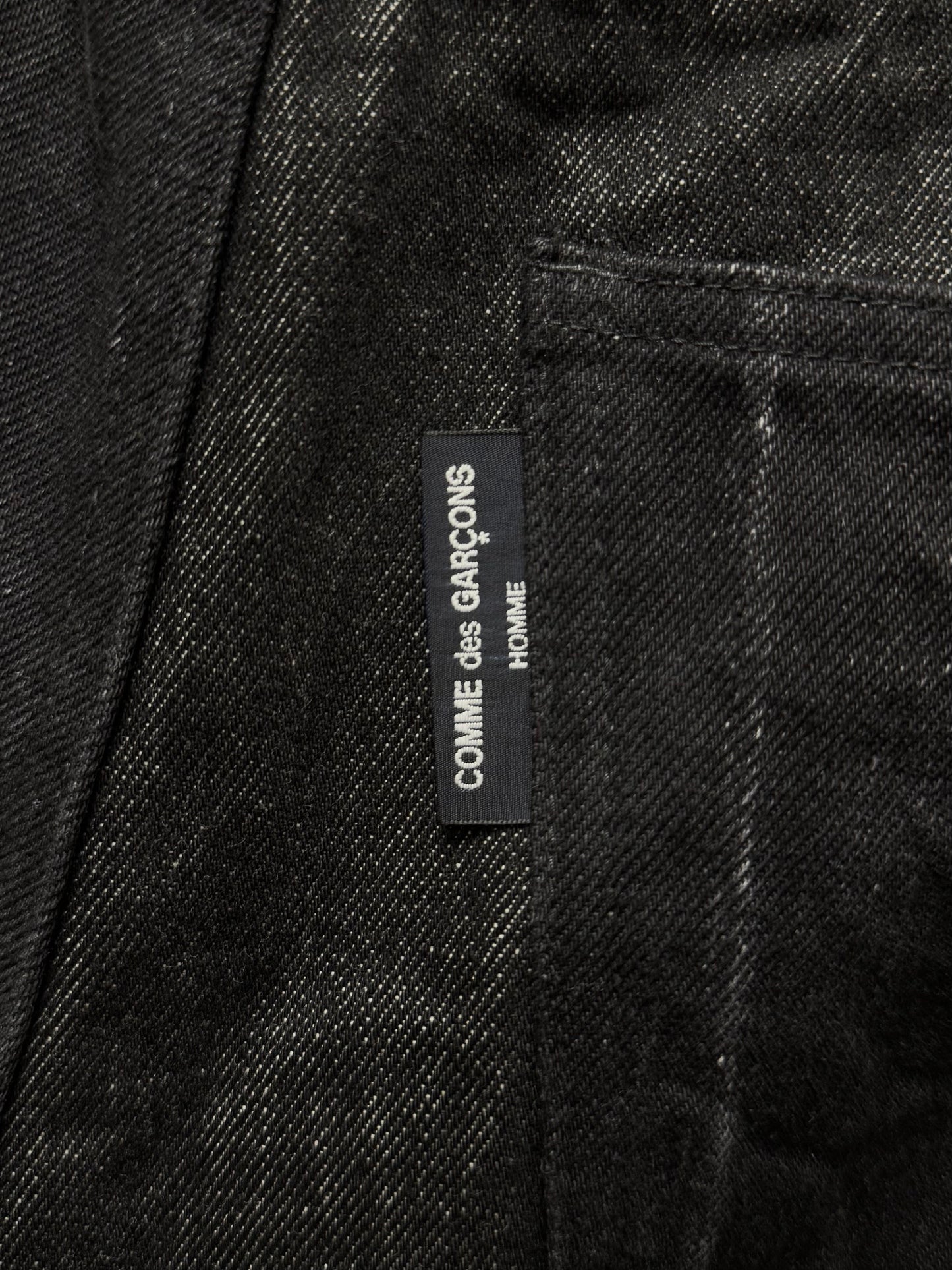 Comme Des Garçons Homme Buckle Back Patchwork Denim