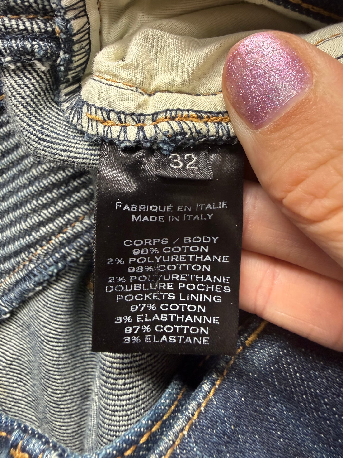 Balmain Classic Raw Wash Blue Moto-Biker Skinny Jeans