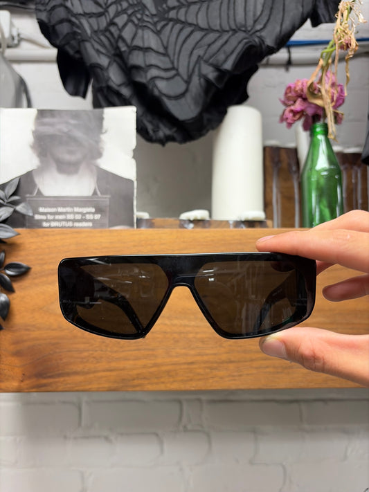 Rick Owens ‘Performa’ Blackout Tinted Black Visor Sunglasses