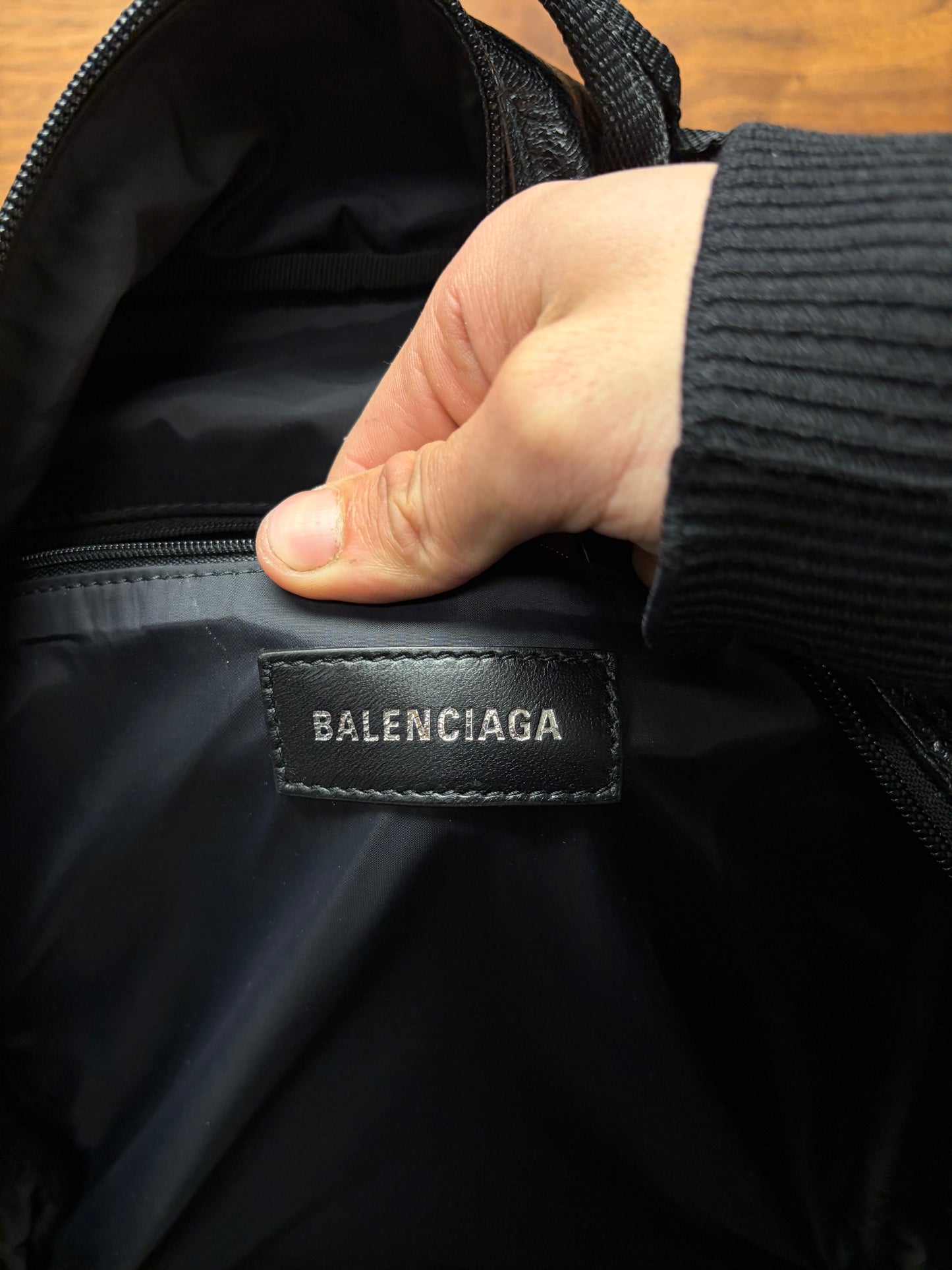 Balenciaga ‘Army’ Black Calfskin Leather Full Size Backpack