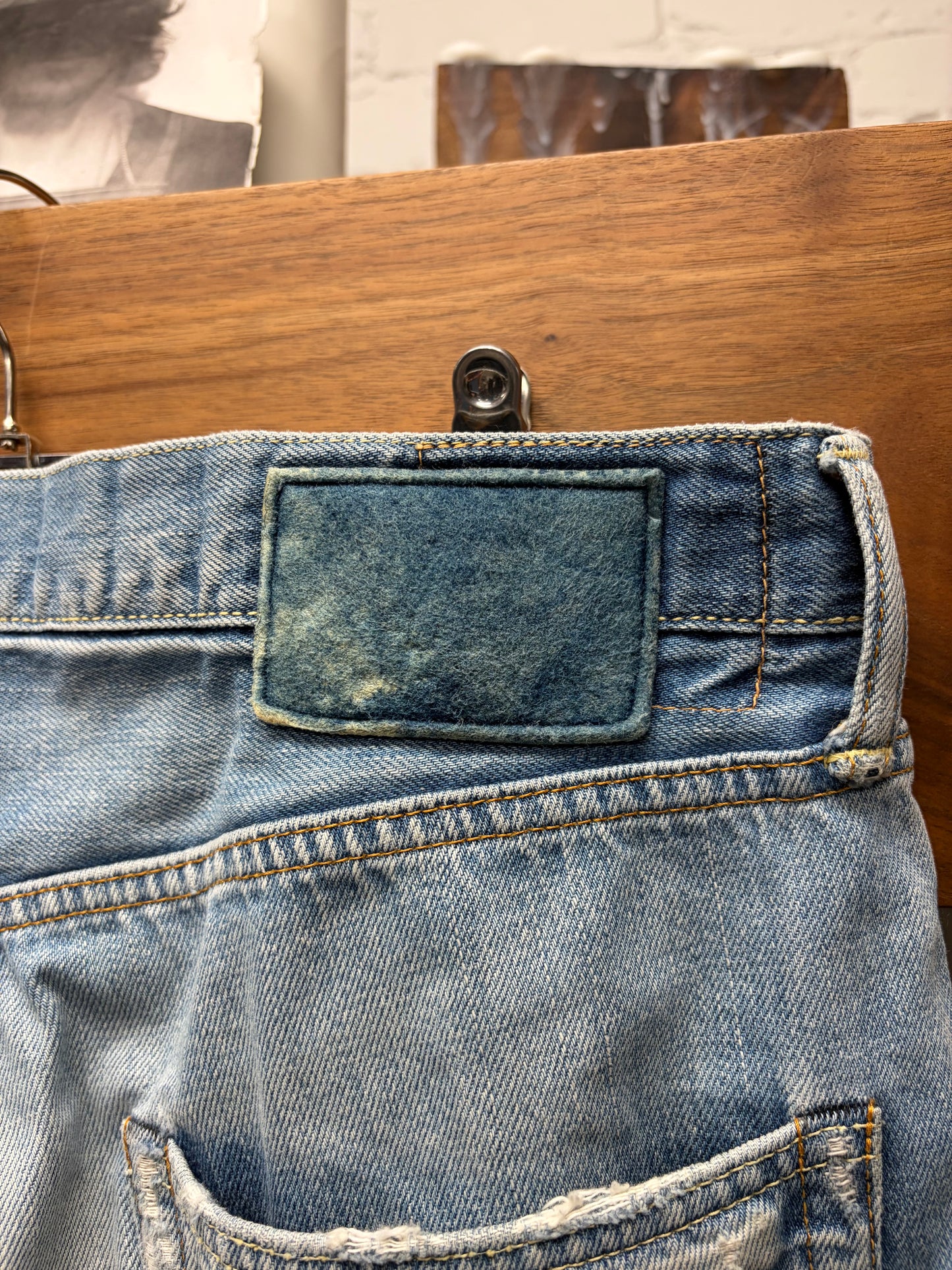 Visvim Washed Blue ‘Social Sculpture Denim’ Bootcut Blue Jeans