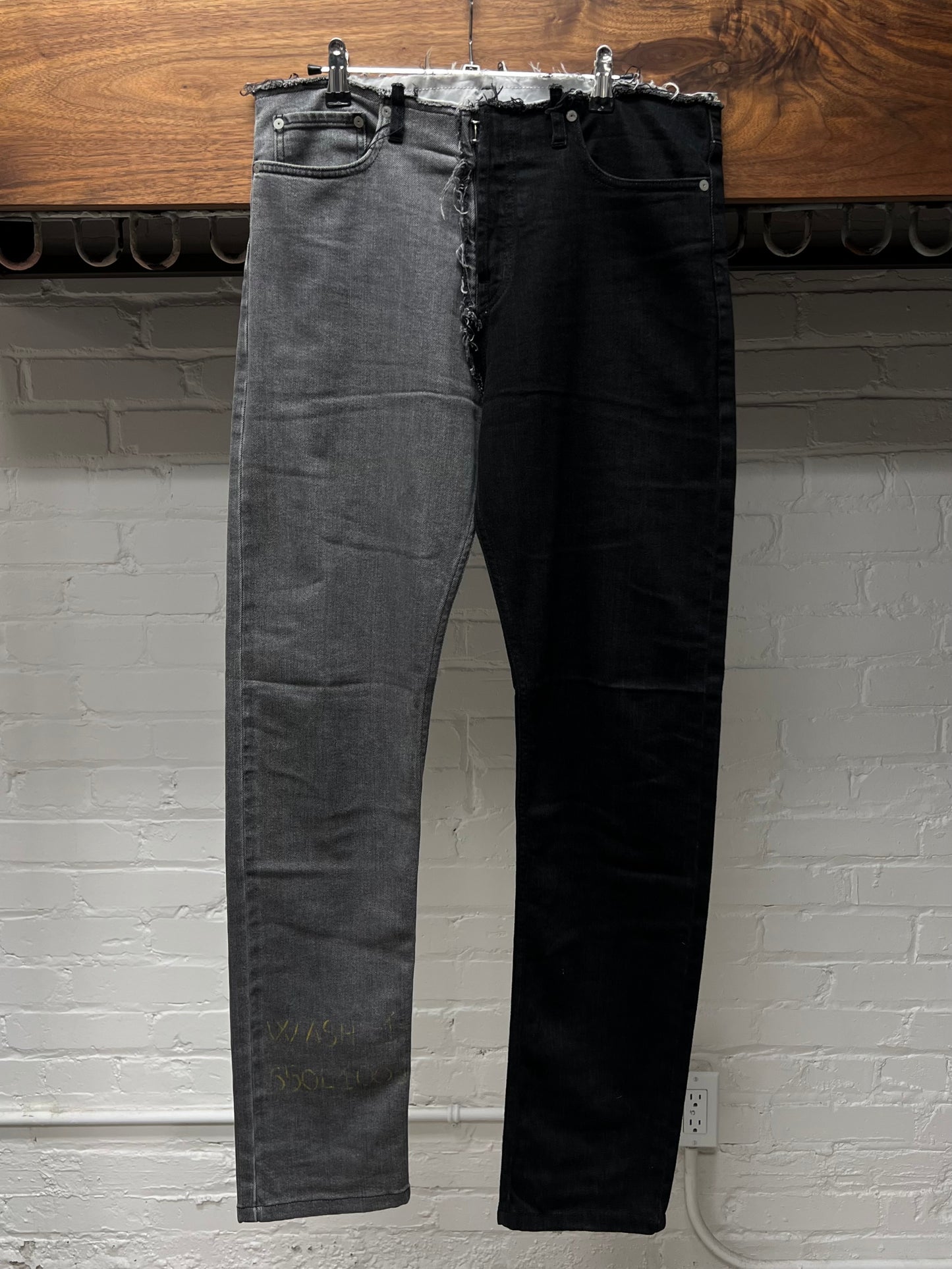 Maison Margiela Reconstructed Split Black/Grey Denim