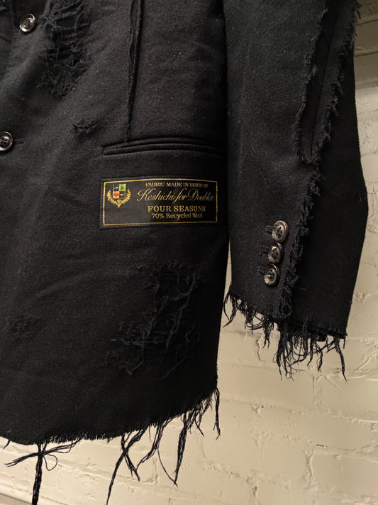 Doublet 1/79 Thrash Distressed Wool Blazer