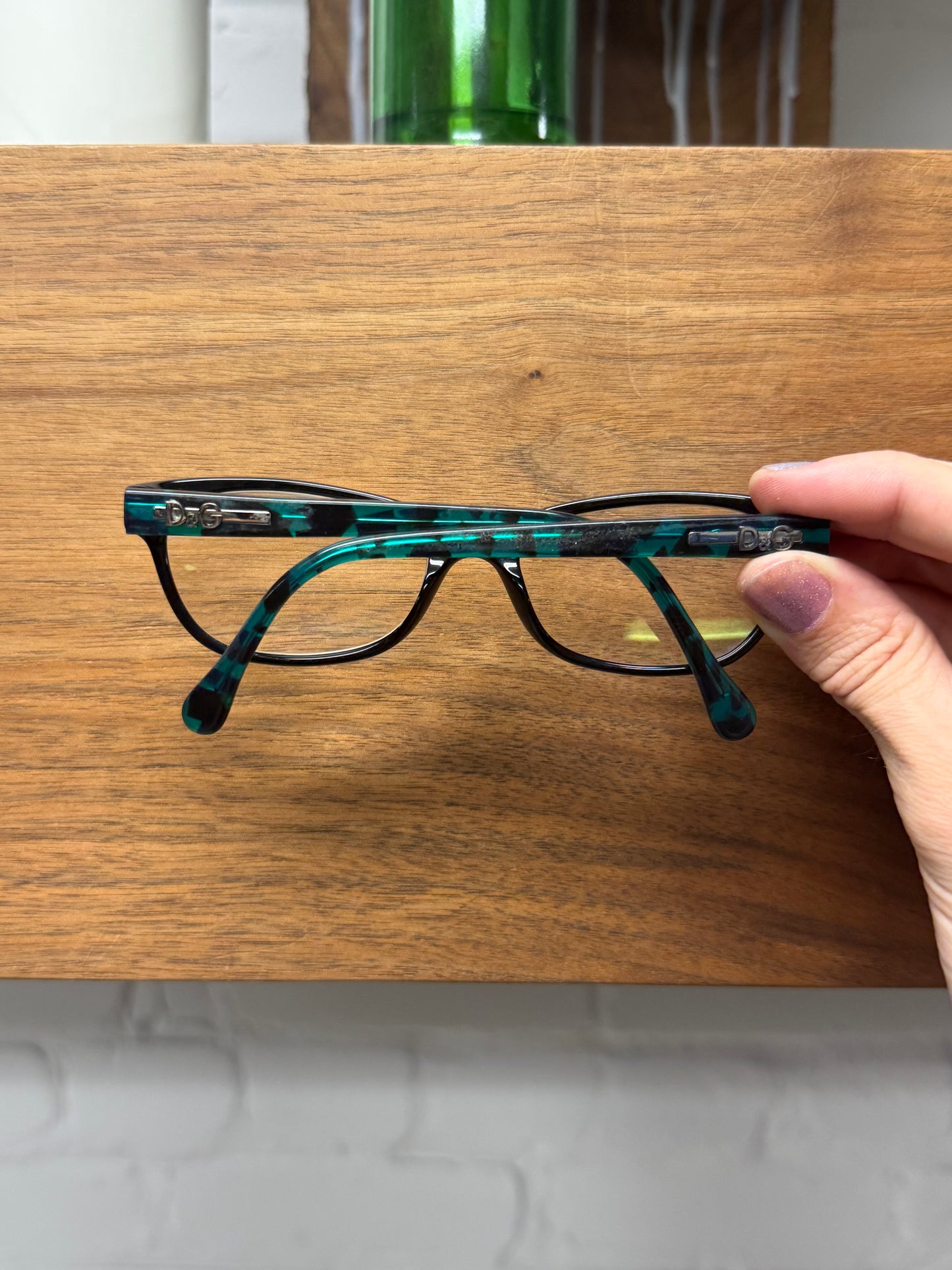 Dolce and Gabbana Blue Tortoiseshell Cat Eye Prescription Glasses