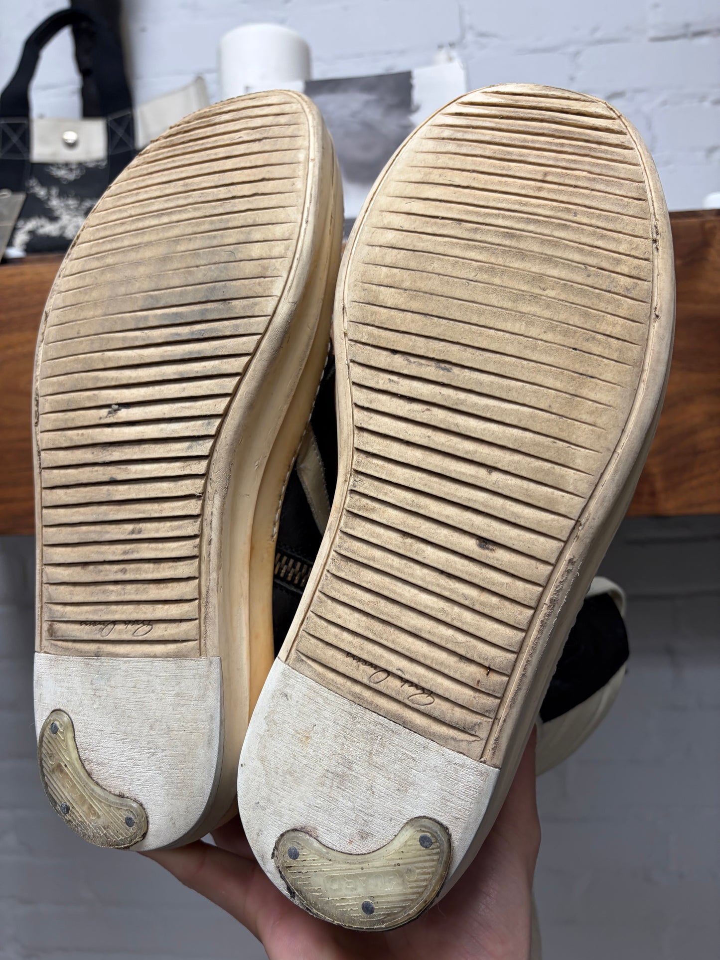 Rick Owens ‘Short Tongue’ Geobasket Black/Milk Sneakers