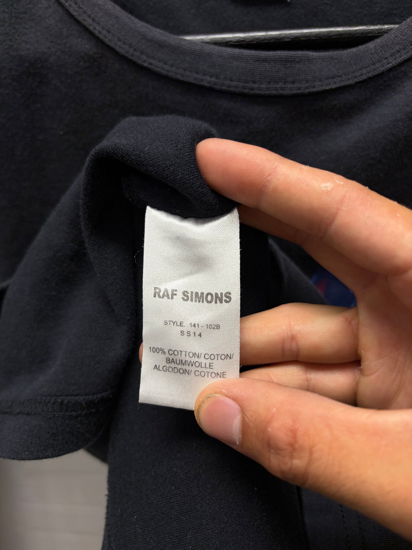 SS2014 Raf Simons ‘New Silhouette’ Faded Black Graphic T-Shirt