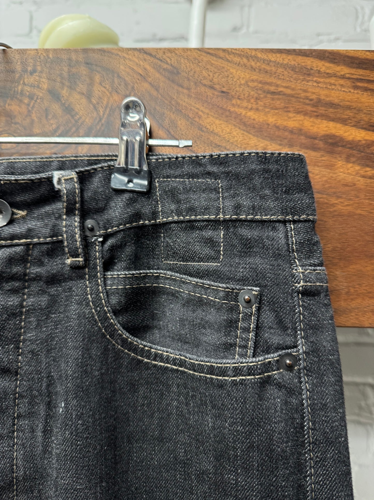 Rick Owens ‘Astaire Cut’ 3/4 Length Stone Grey Denim
