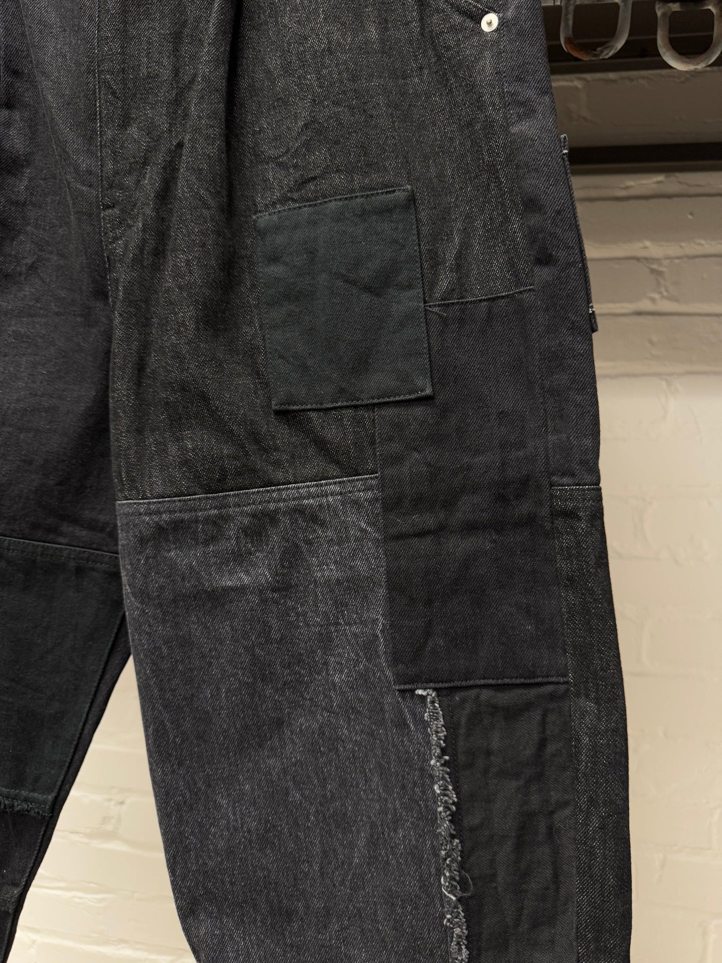 Comme Des Garçons Homme Buckle Back Patchwork Denim
