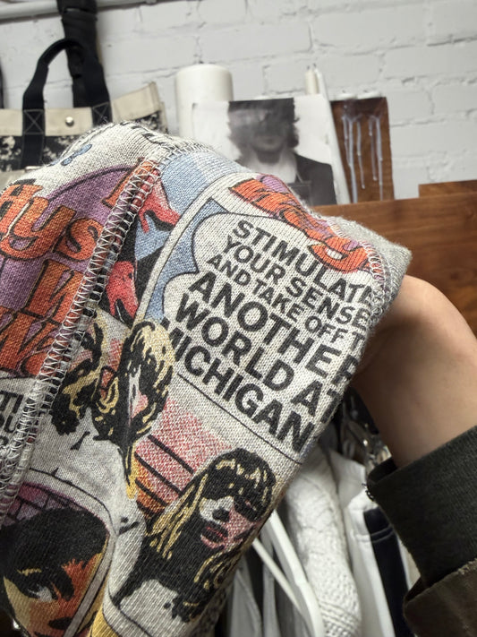 Hysteric Glamour ‘Newspaper Print’ Ribbed Cotton Cap