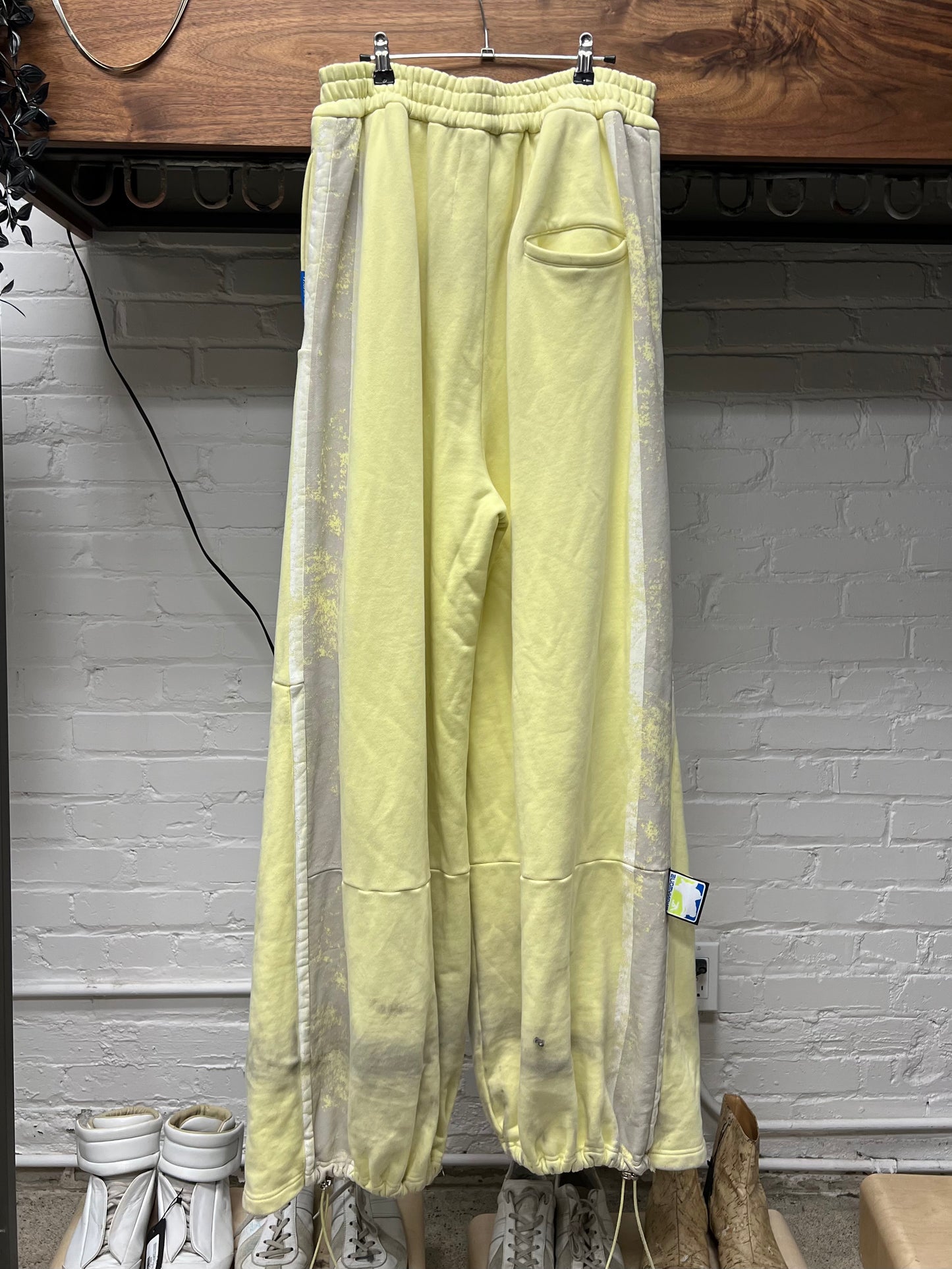 Anonymous Club Yellow Striped Super Baggy Elasticated Sweat Pants