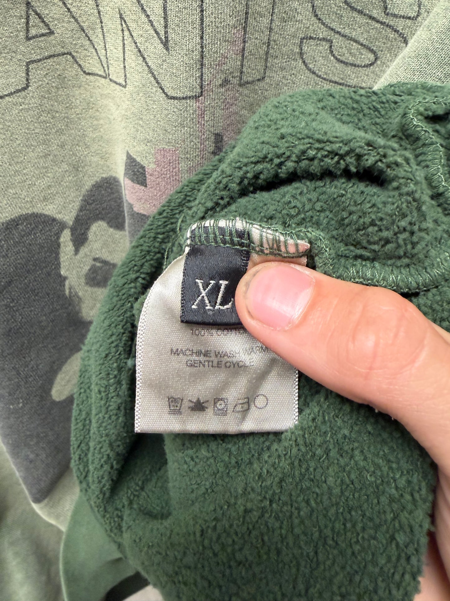 Enfants Riches Deprimes ‘Death, My Life’ Faded Green Distressed Sweatshirt
