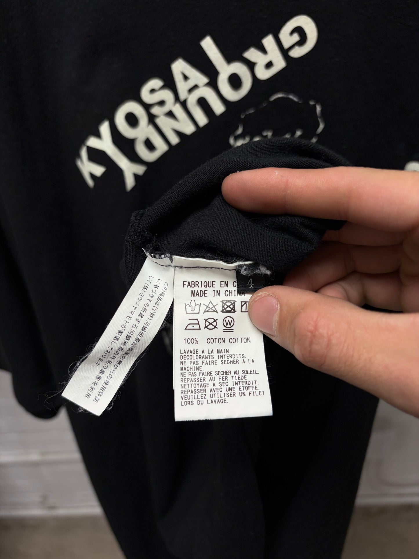 Yohji Yamamoto ‘Ground Y’ Skeleton Guitar Player Graphic T-Shirt