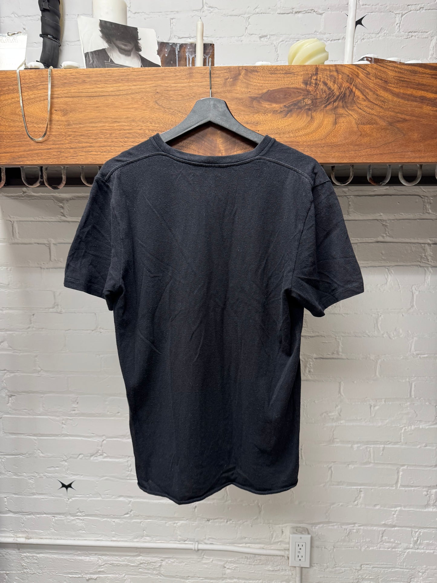 2021 Saint Laurent ‘Blurred Logo’ Black Graphic T-Shirt