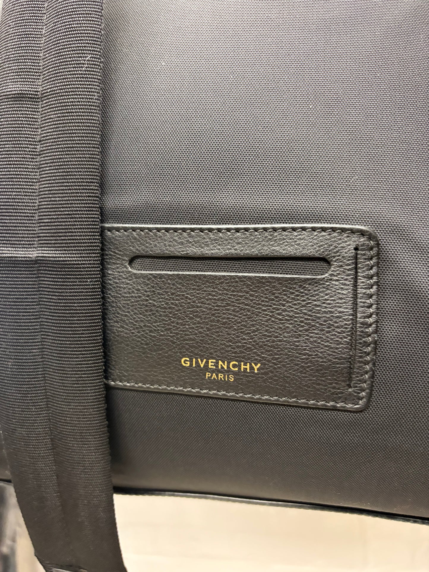 Givenchy Paris Distressed Black Nylon Backpack