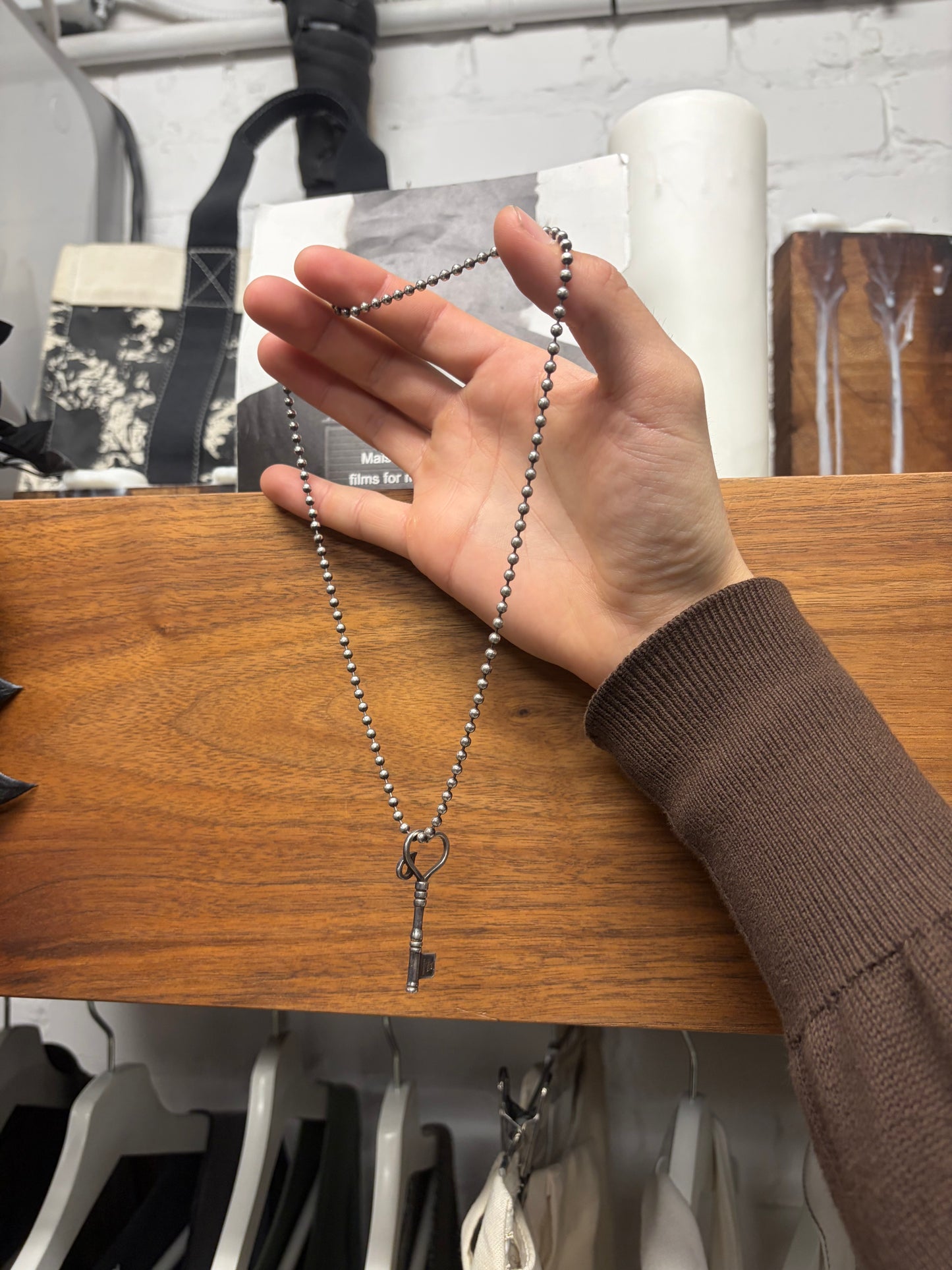 2003 Number (N)ine x Jam Home Made 925 Silver ‘Crying Heart’ Key Necklace