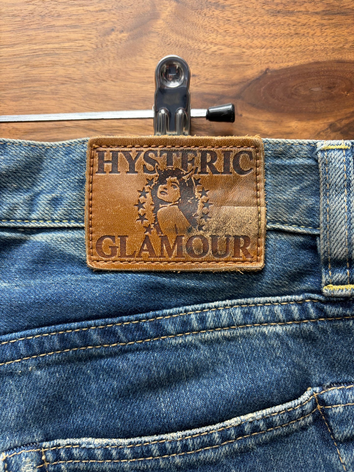 Hysteric Glamour Studded Blue ‘Patchwork’ Skinny Jeans