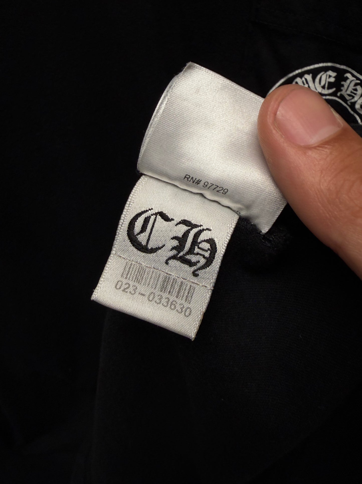 Chrome Hearts ‘Floral Cross’ Black Long Sleeve Horseshoe Logo Shirt