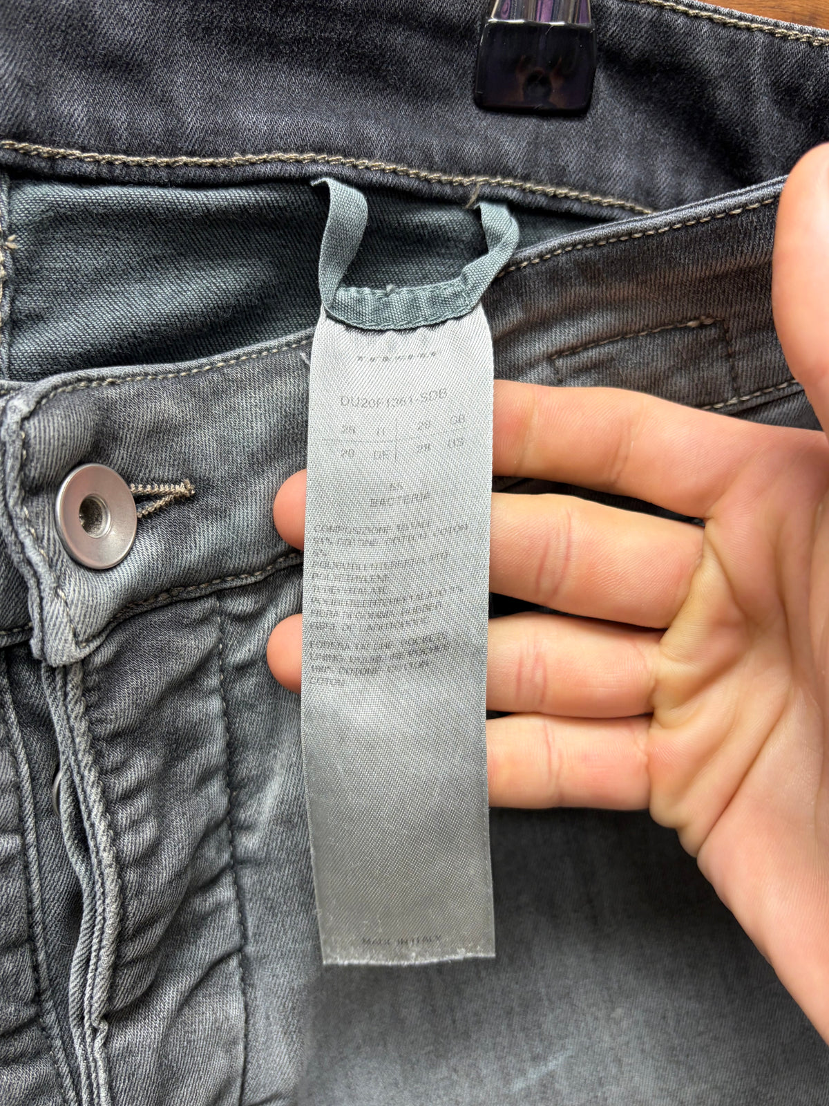 Rick Owens ‘Tyrone’ Bacteria Grey Skinny Jeans