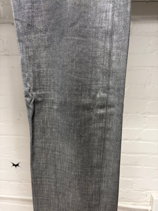 SS2008 Dior Homme ‘Radioactivity’ Unaltered Silver Waxed Skinny Jeans