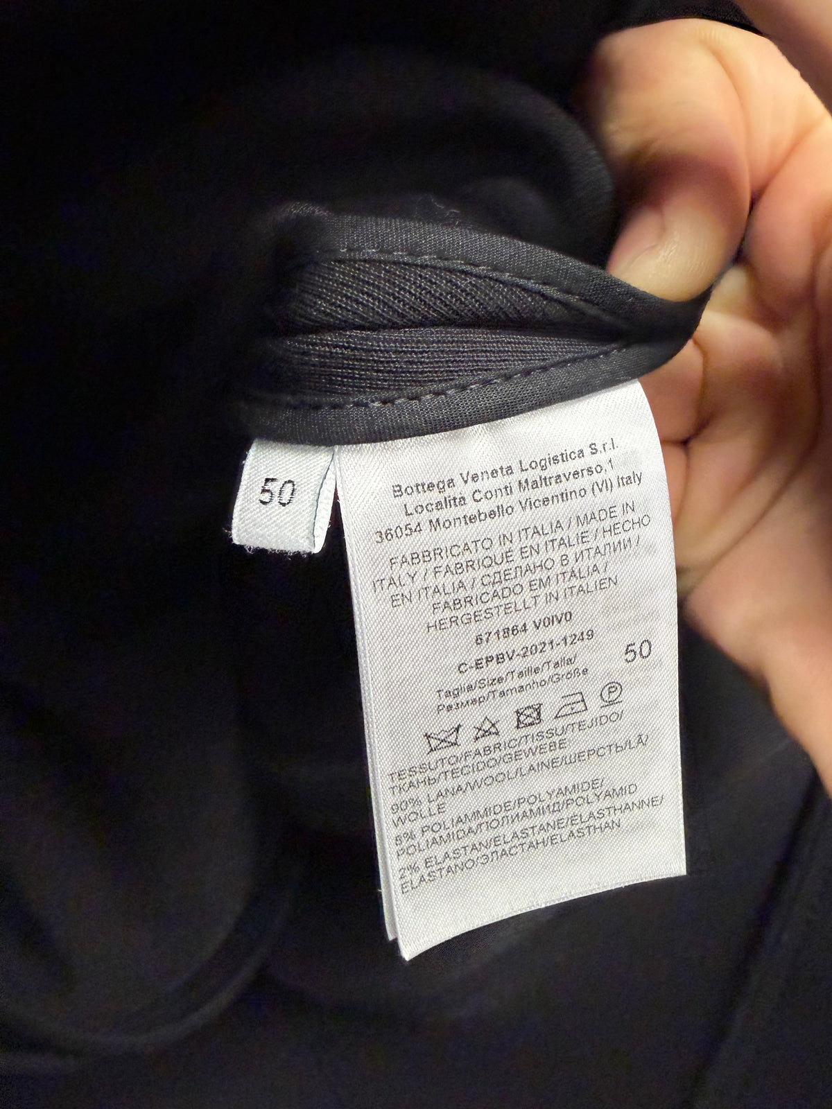 Bottega Veneta ‘Double Calvary’ Black Wool Military Inspired Jacket