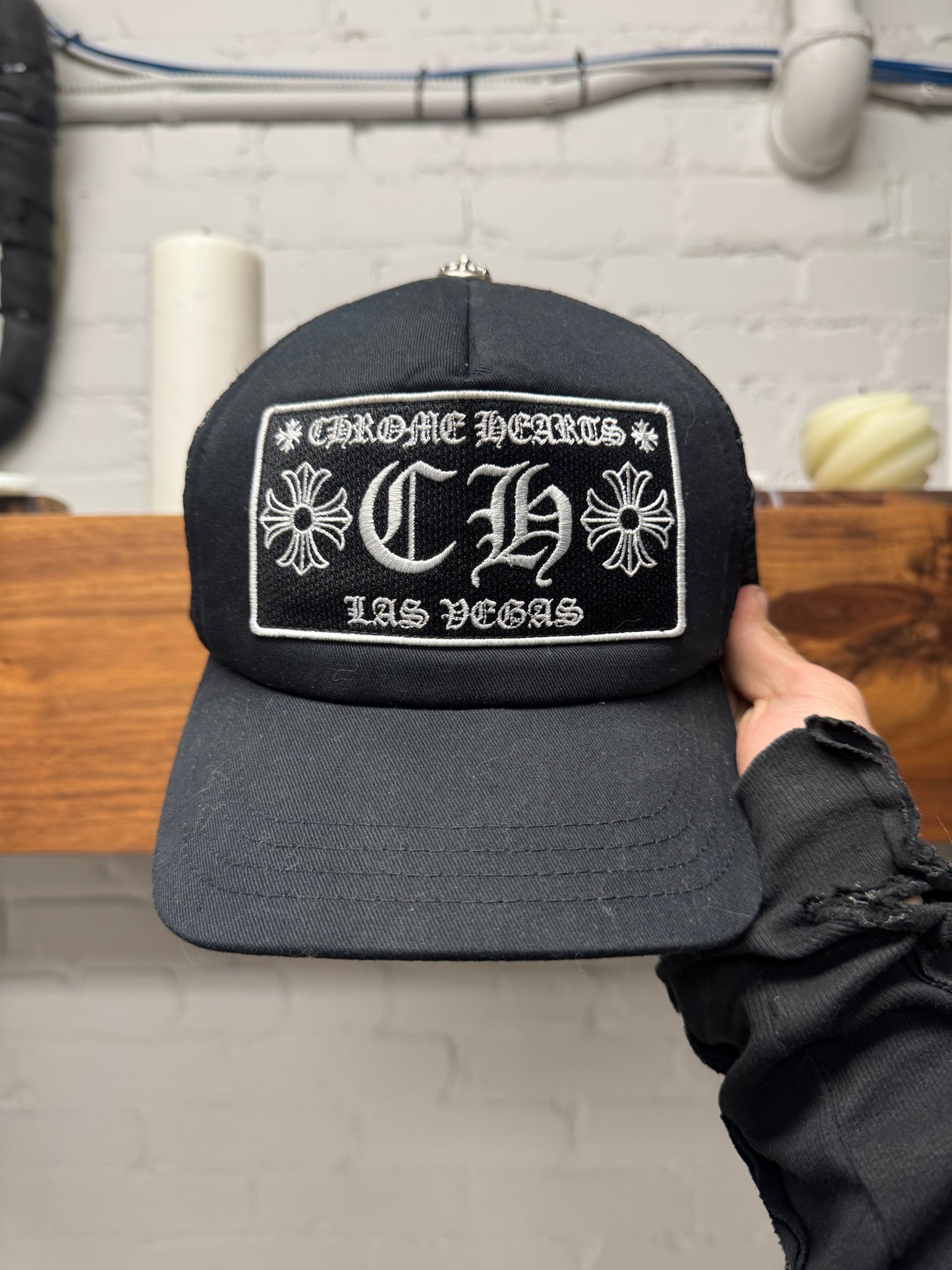 Chrome Hearts ‘Las Vegas’ Store Exclusive Black Patch Trucker Hat
