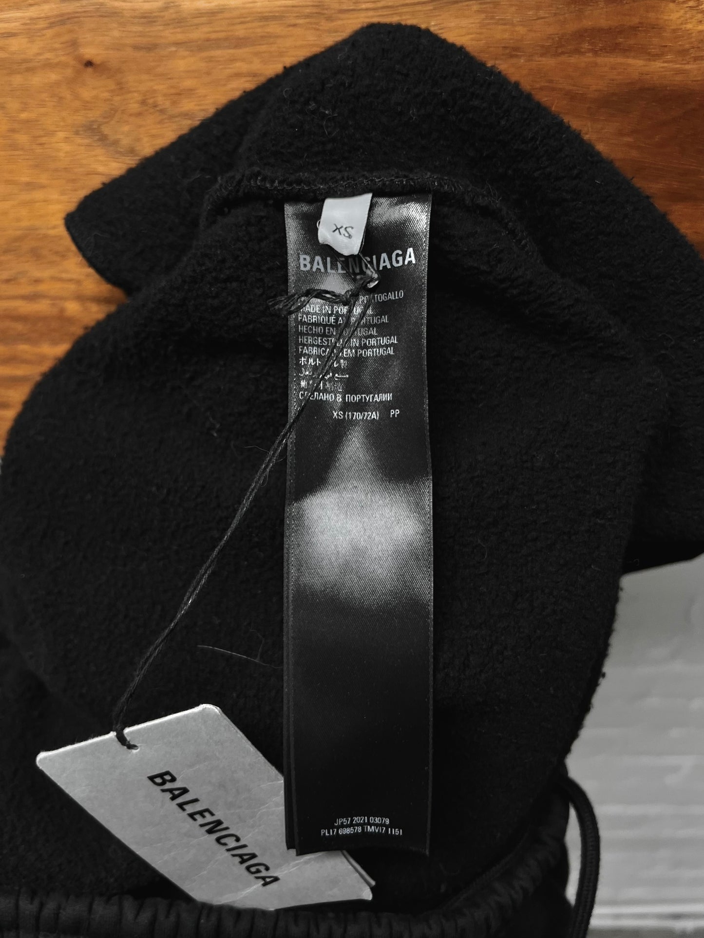 2021 Balenciaga Relaxed Fit Heavyweight Black Cotton Sweatpants
