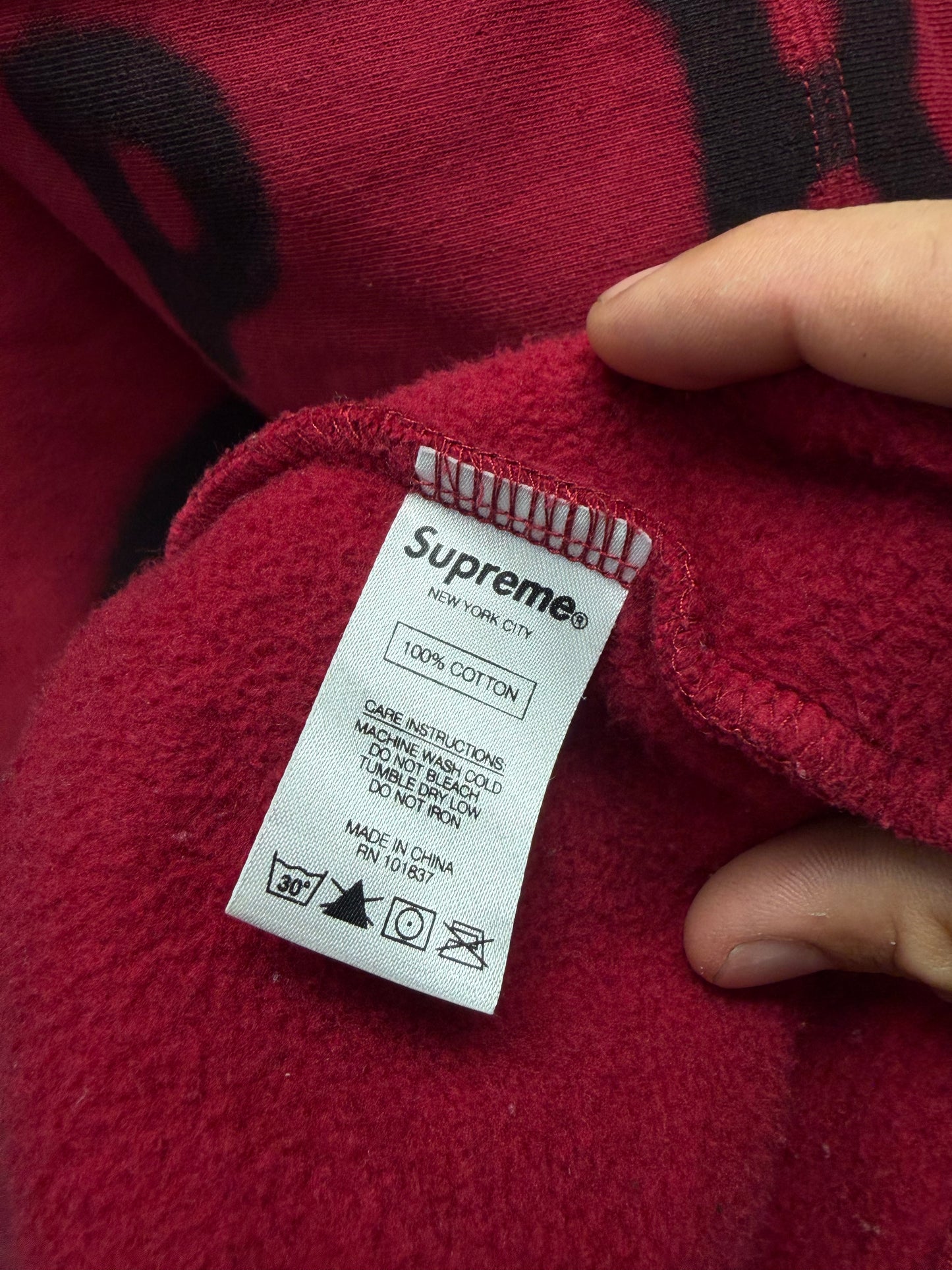 Supreme x Chito Airbrushed Graphic Red Zip-Up Hoodie