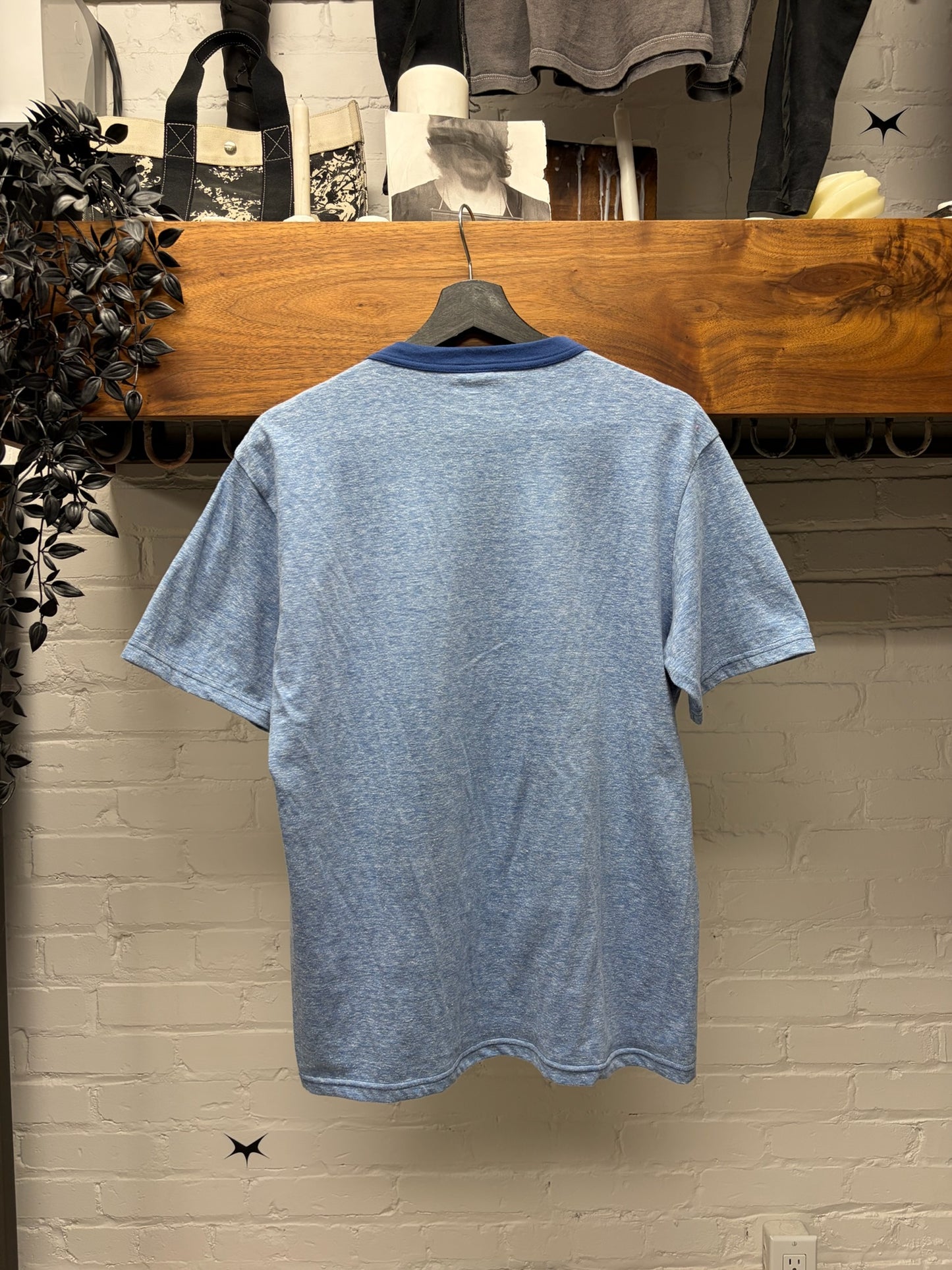 AW2006 Number (N)ine ‘Last Goodbye’ Blue Picture Frame Ringer T-Shirt