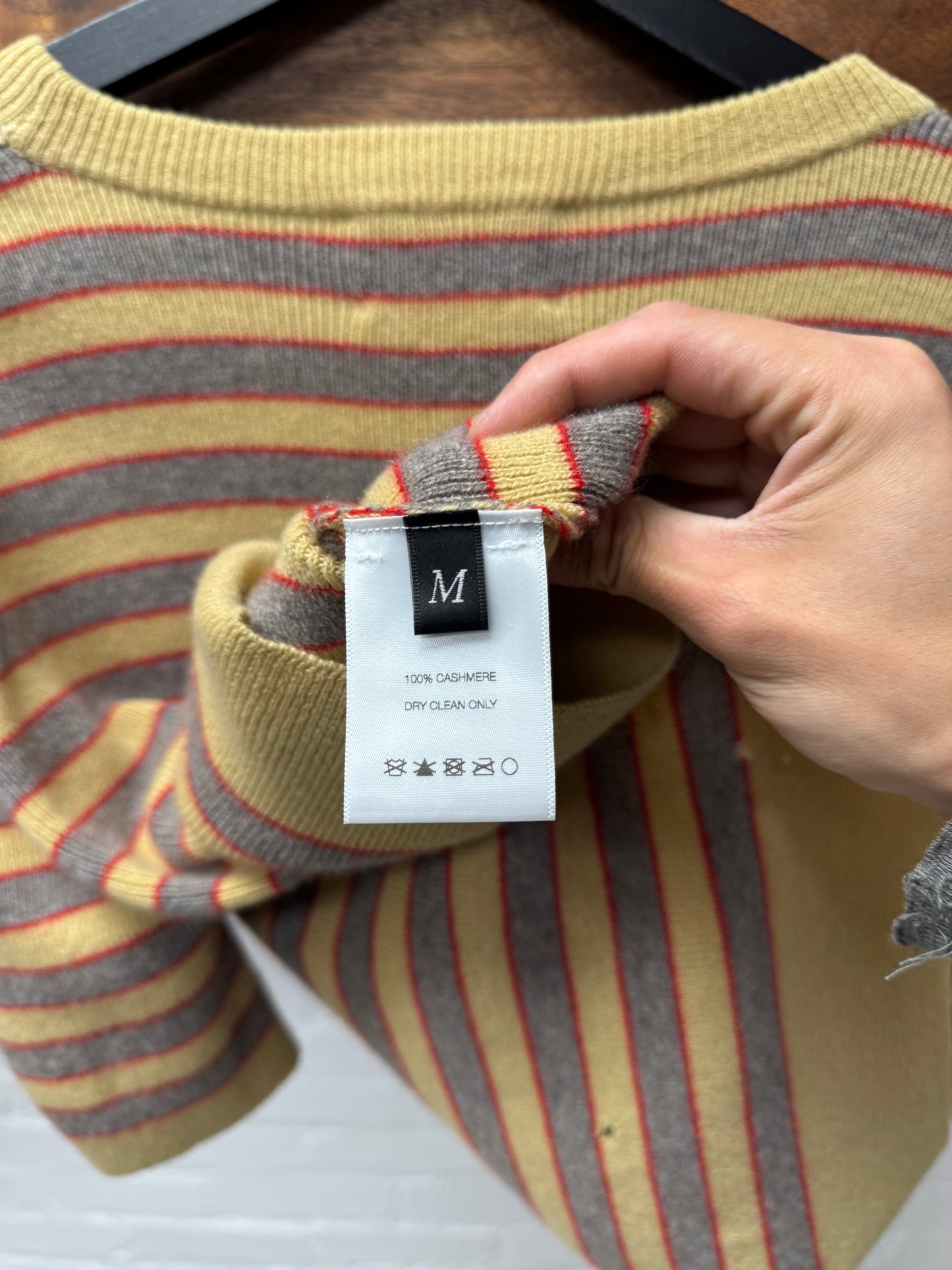 SS2024 Enfants Riches Deprimés Cashmere Short Sleeve Striped Knit Sweater