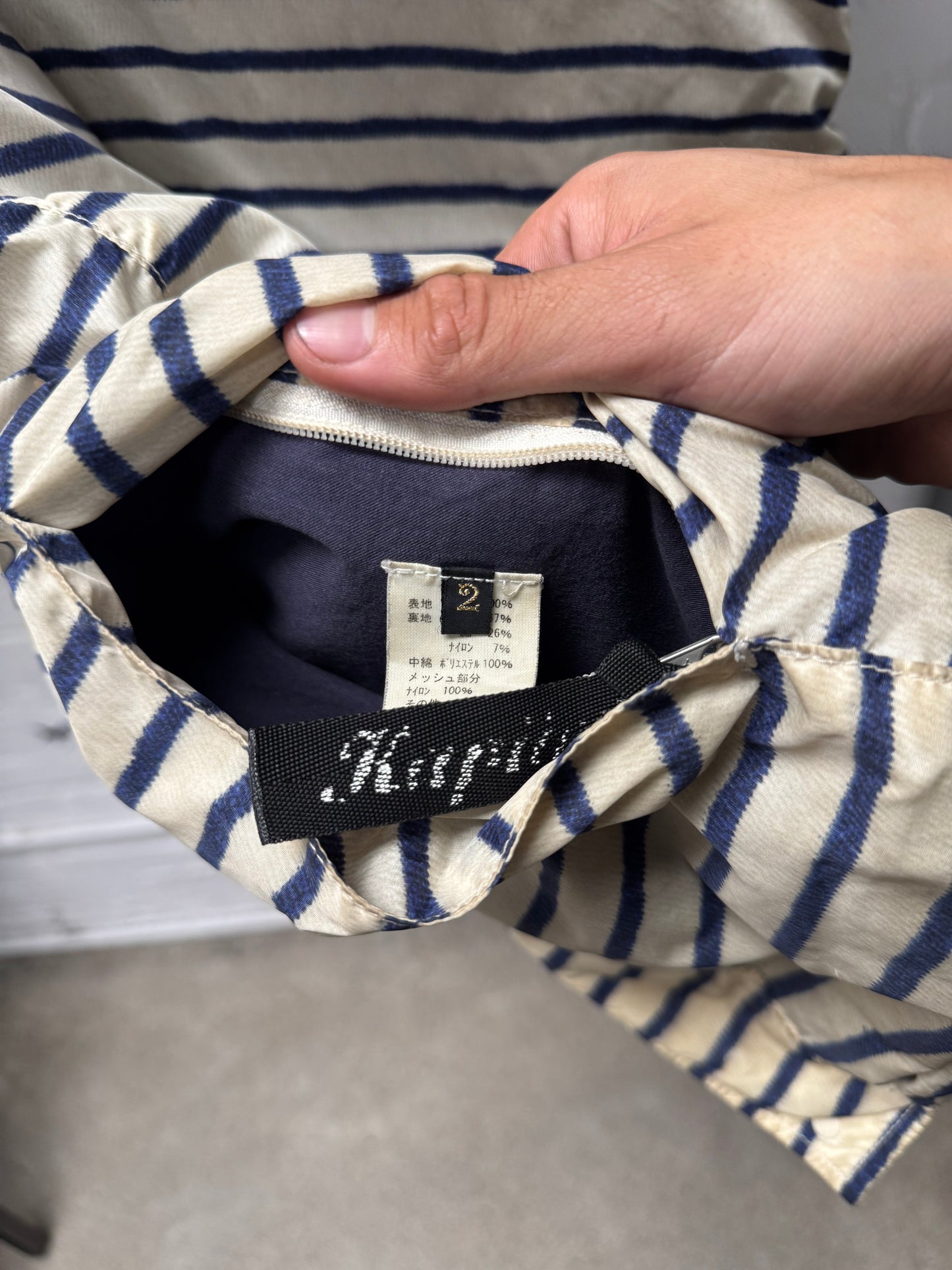 Kapital Striped Packable Hood Vest